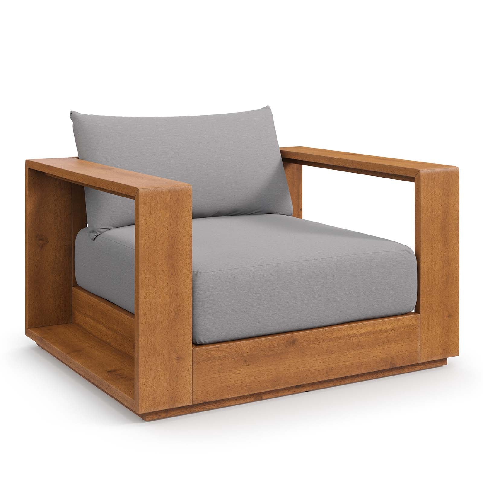 Tahoe Outdoor Patio Acacia Wood Chair - East Shore Modern Home Furnishings