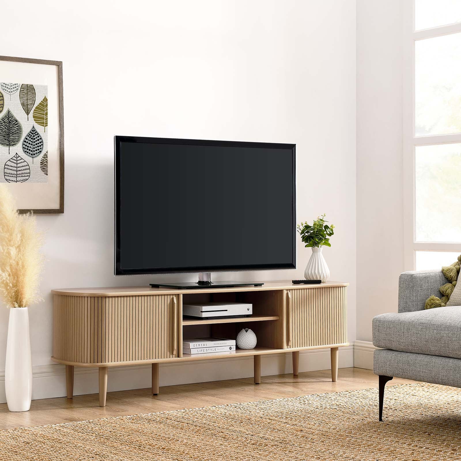 Contour 63" Wood TV Stand - East Shore Modern Home Furnishings