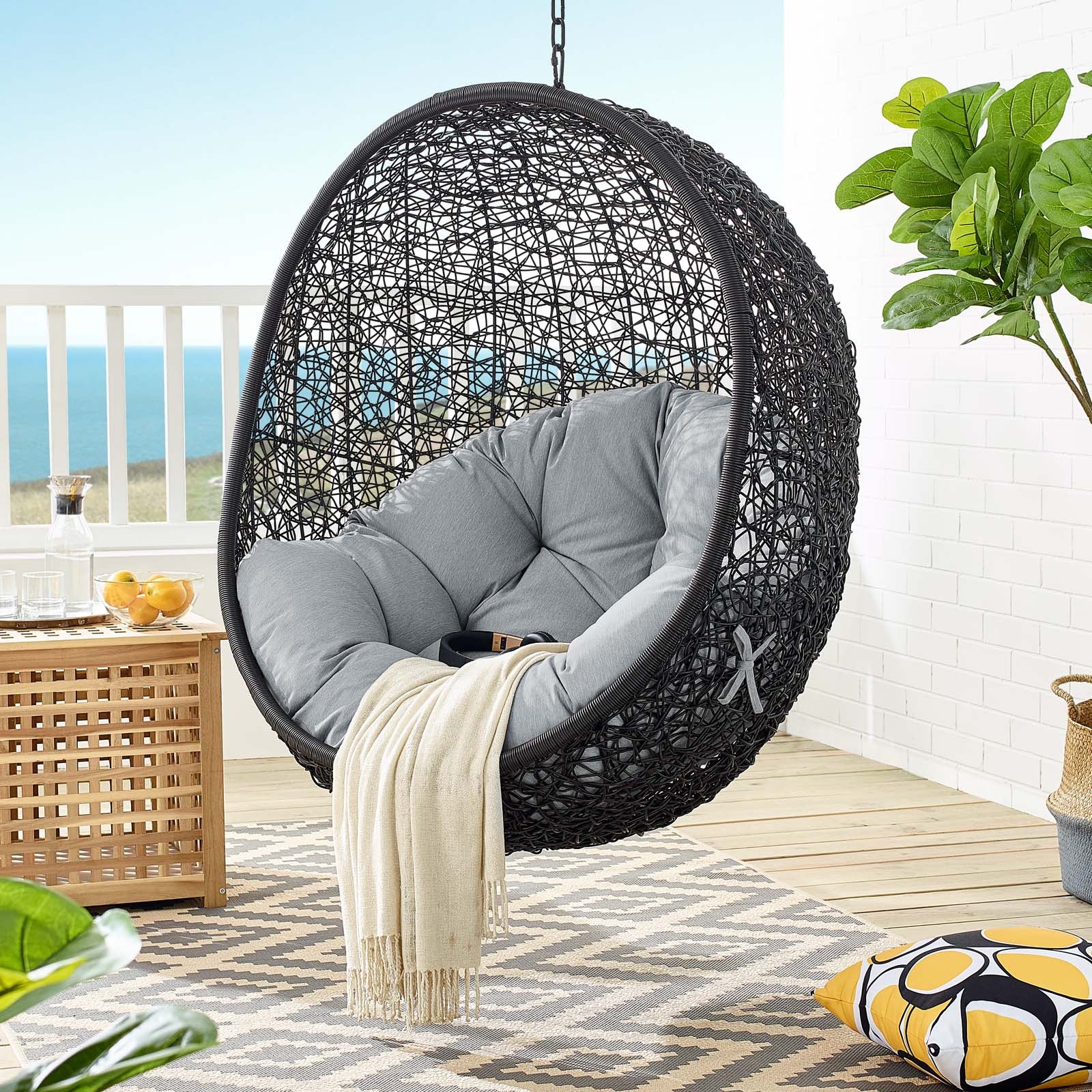 Encase Swing Outdoor Patio Lounge Chair - East Shore Modern Home Furnishings