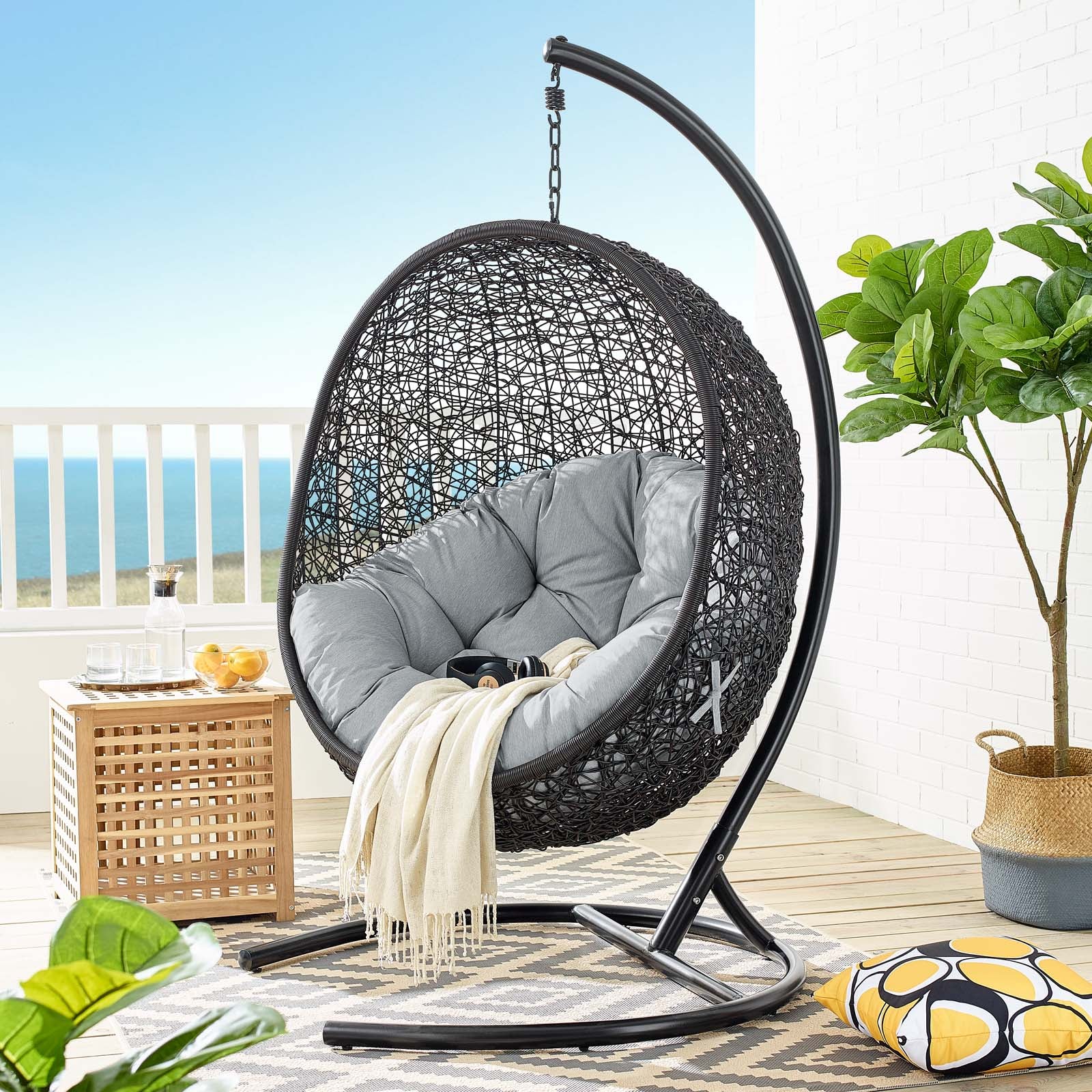 Encase Swing Outdoor Patio Lounge Chair - East Shore Modern Home Furnishings