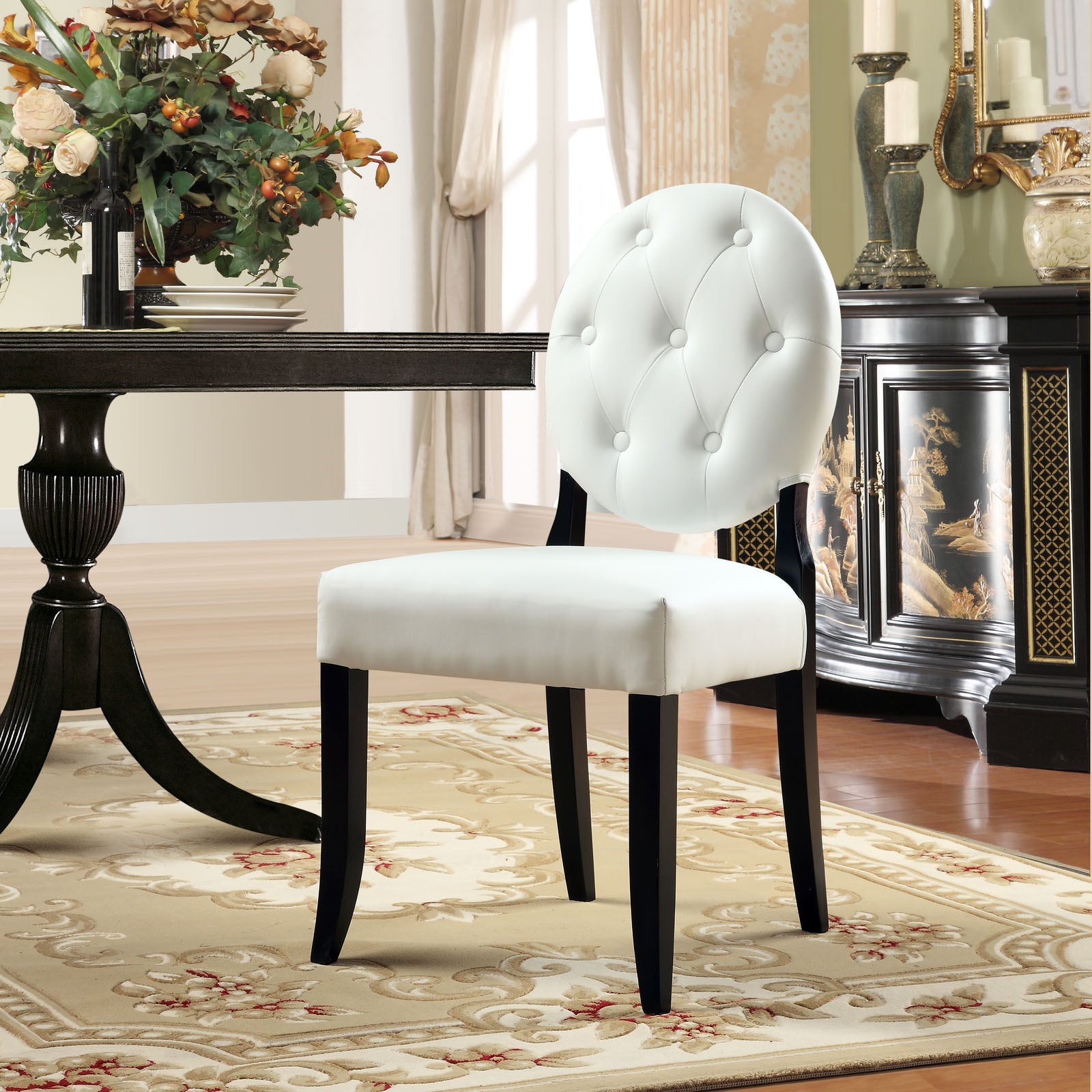 Button Dining Vinyl Side Chair - East Shore Modern Home Furnishings