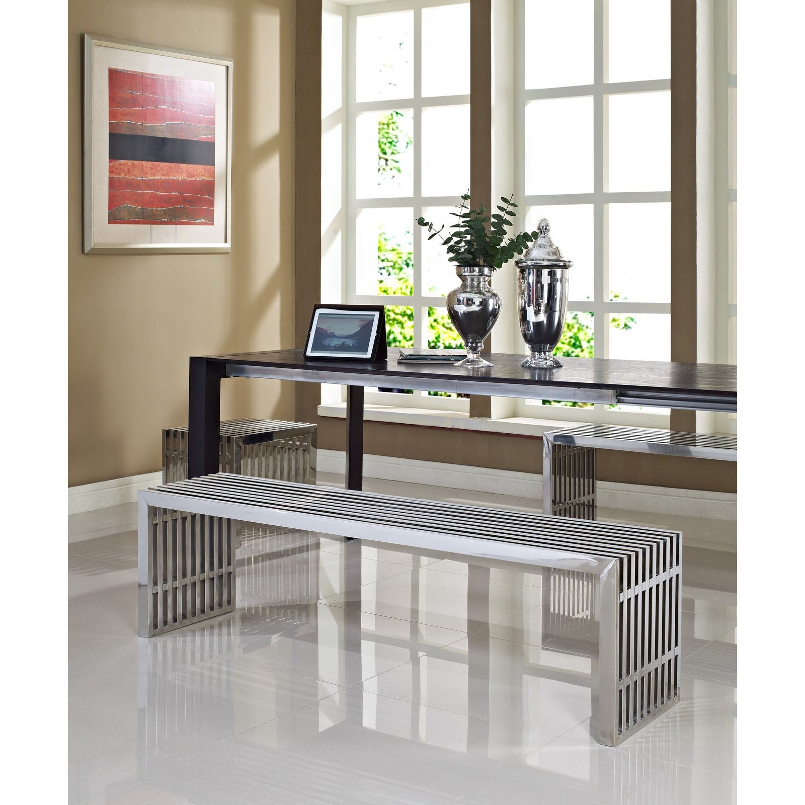 Gridiron Benches Set of 3 - East Shore Modern Home Furnishings
