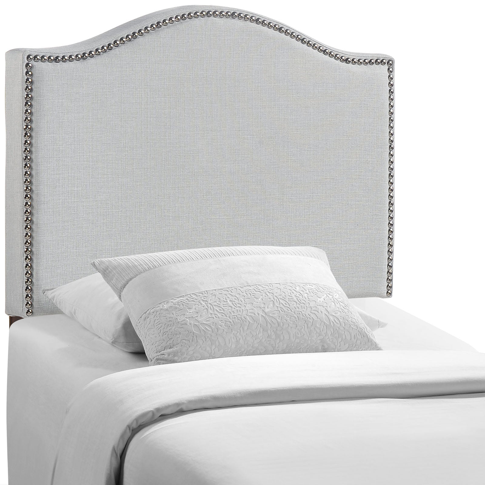 Curl Twin Nailhead Upholstered Headboard - East Shore Modern Home Furnishings