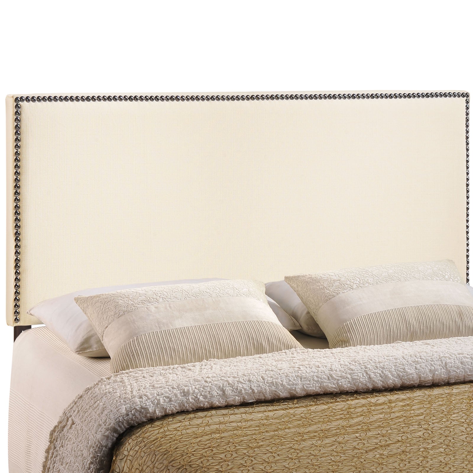Region Nailhead King Upholstered Headboard - East Shore Modern Home Furnishings