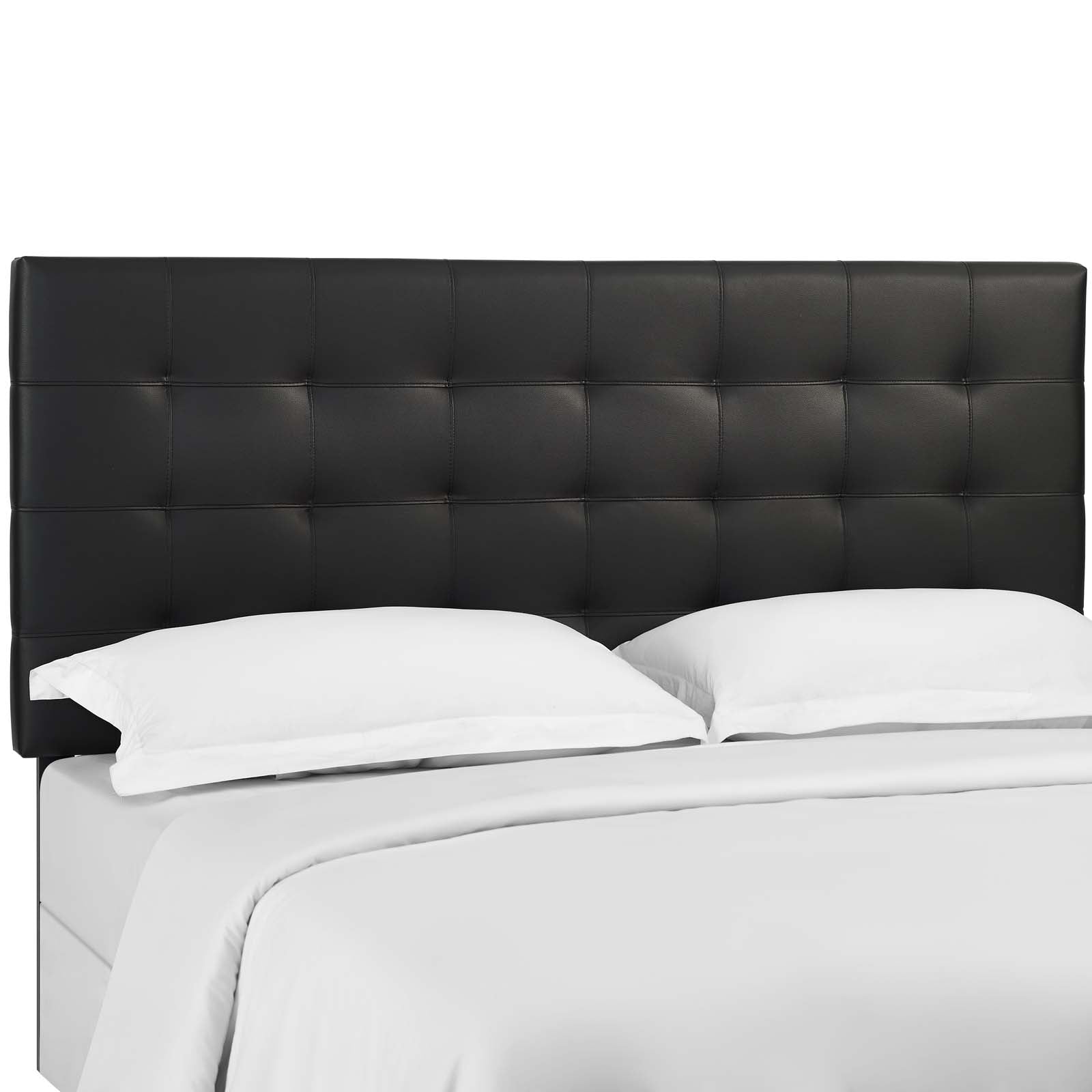 Paisley Tufted King and California King Upholstered Faux Leather Headboard - East Shore Modern Home Furnishings