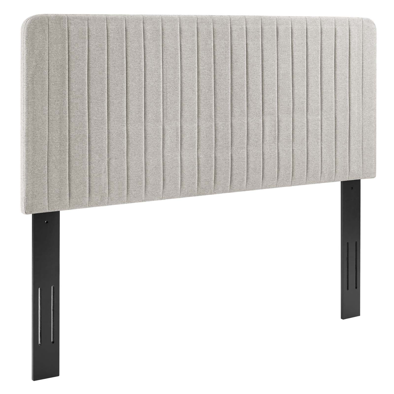 Milenna Channel Tufted Upholstered Fabric Headboard - East Shore Modern Home Furnishings