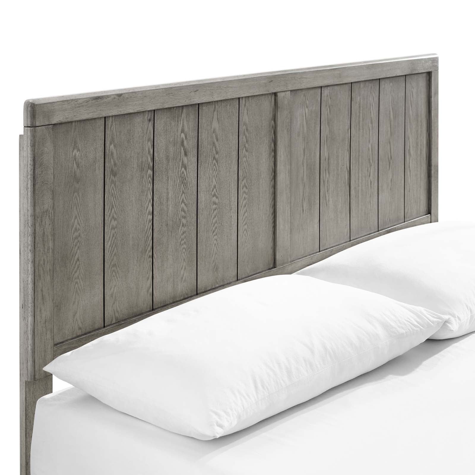 Alana Wood Platform Bed With Angular Frame - East Shore Modern Home Furnishings