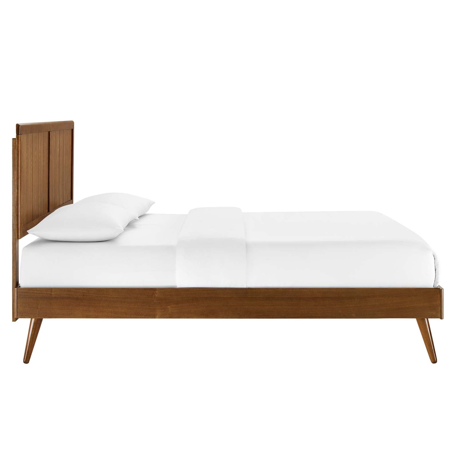 Alana Wood Platform Bed With Splayed Legs - East Shore Modern Home Furnishings