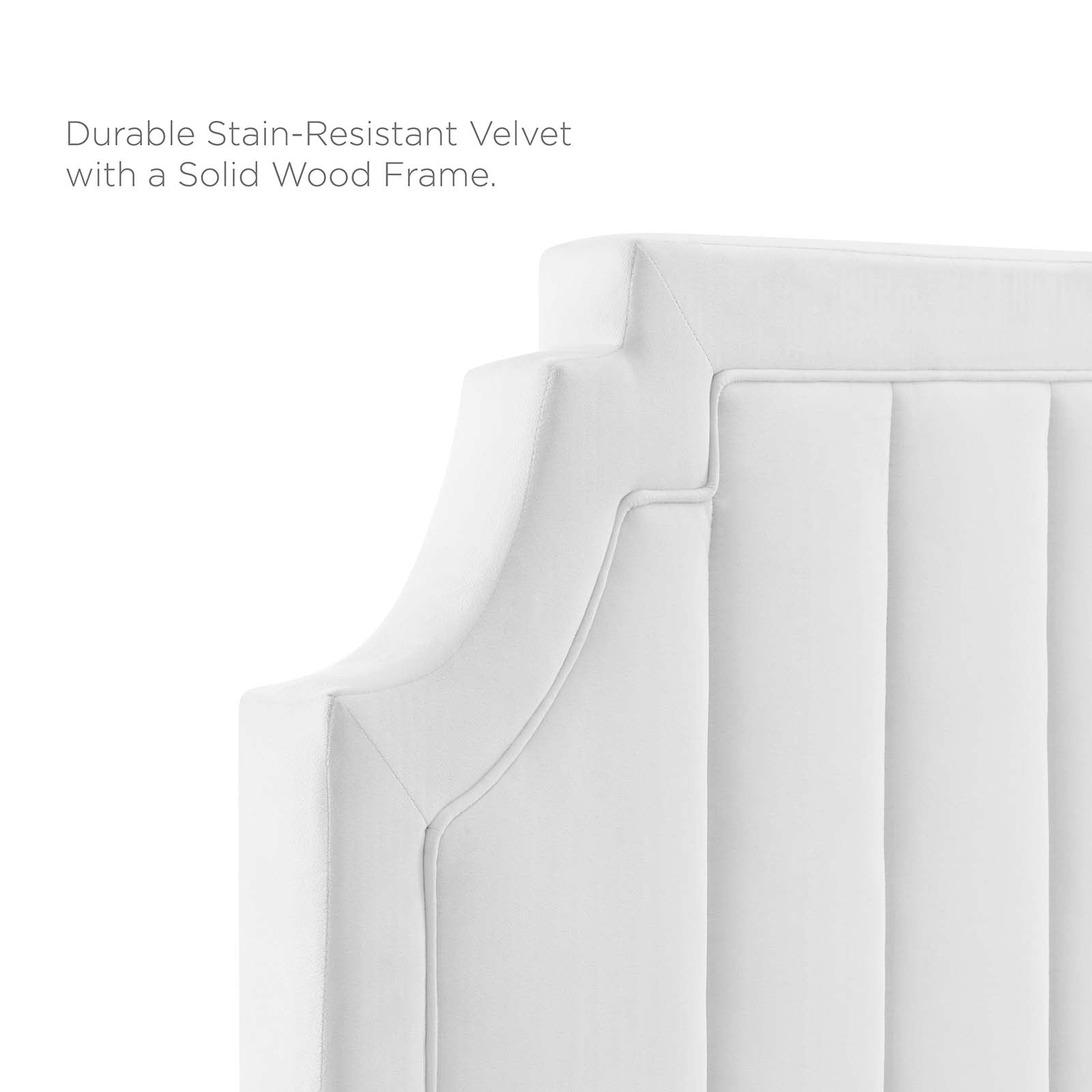 Sienna Performance Velvet Platform Bed with Black Wood Legs - East Shore Modern Home Furnishings
