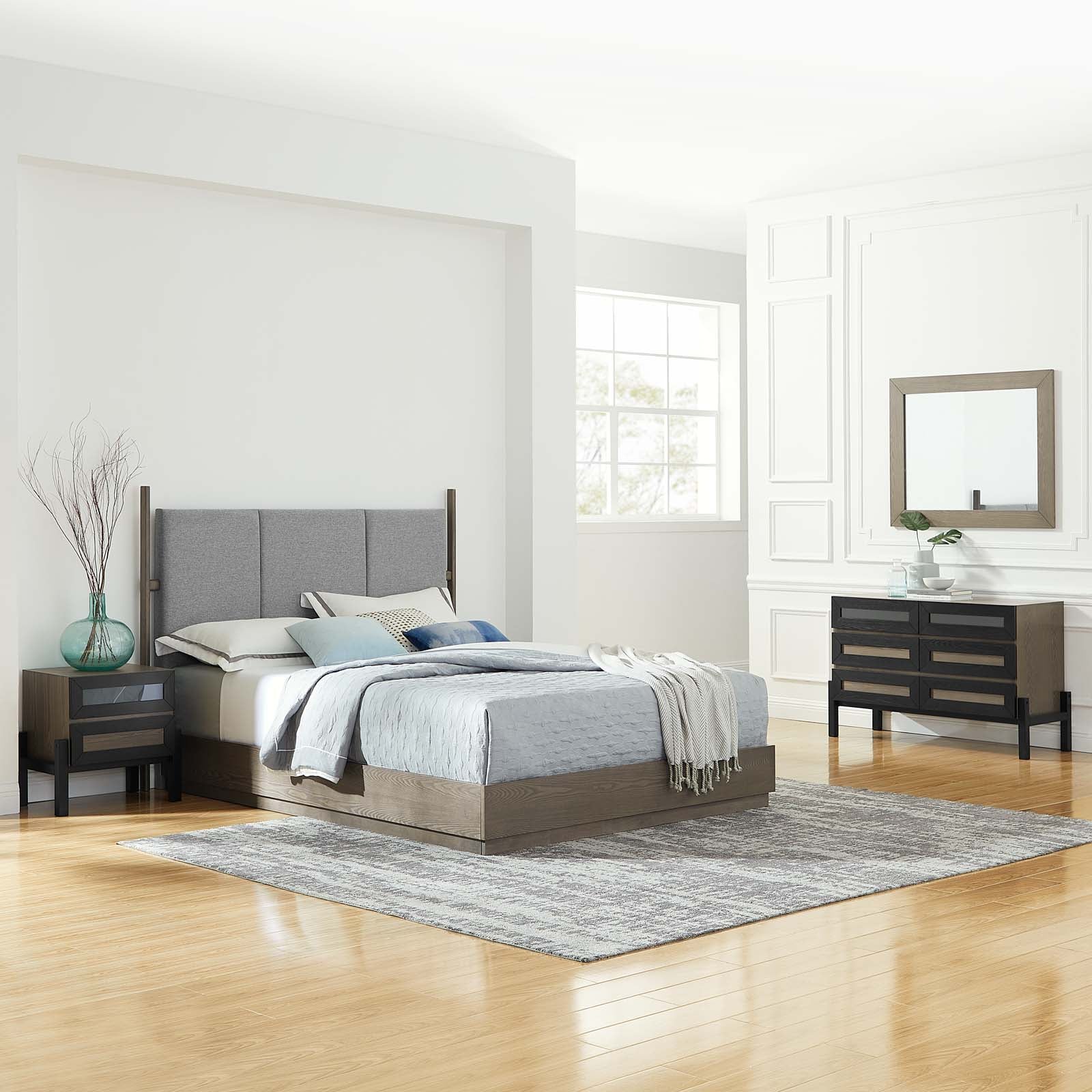 Merritt 4 Piece Upholstered Bedroom Set - East Shore Modern Home Furnishings