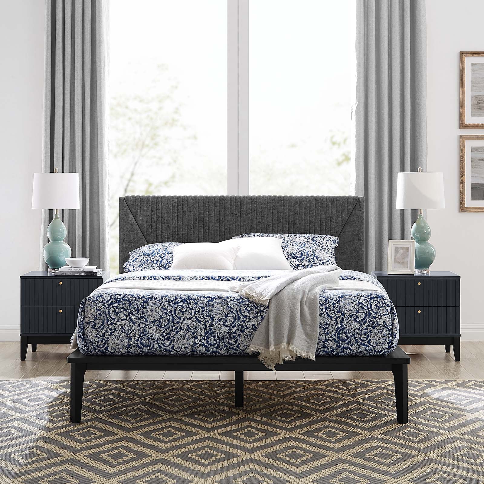 Dakota 3 Piece Upholstered Bedroom Set - East Shore Modern Home Furnishings