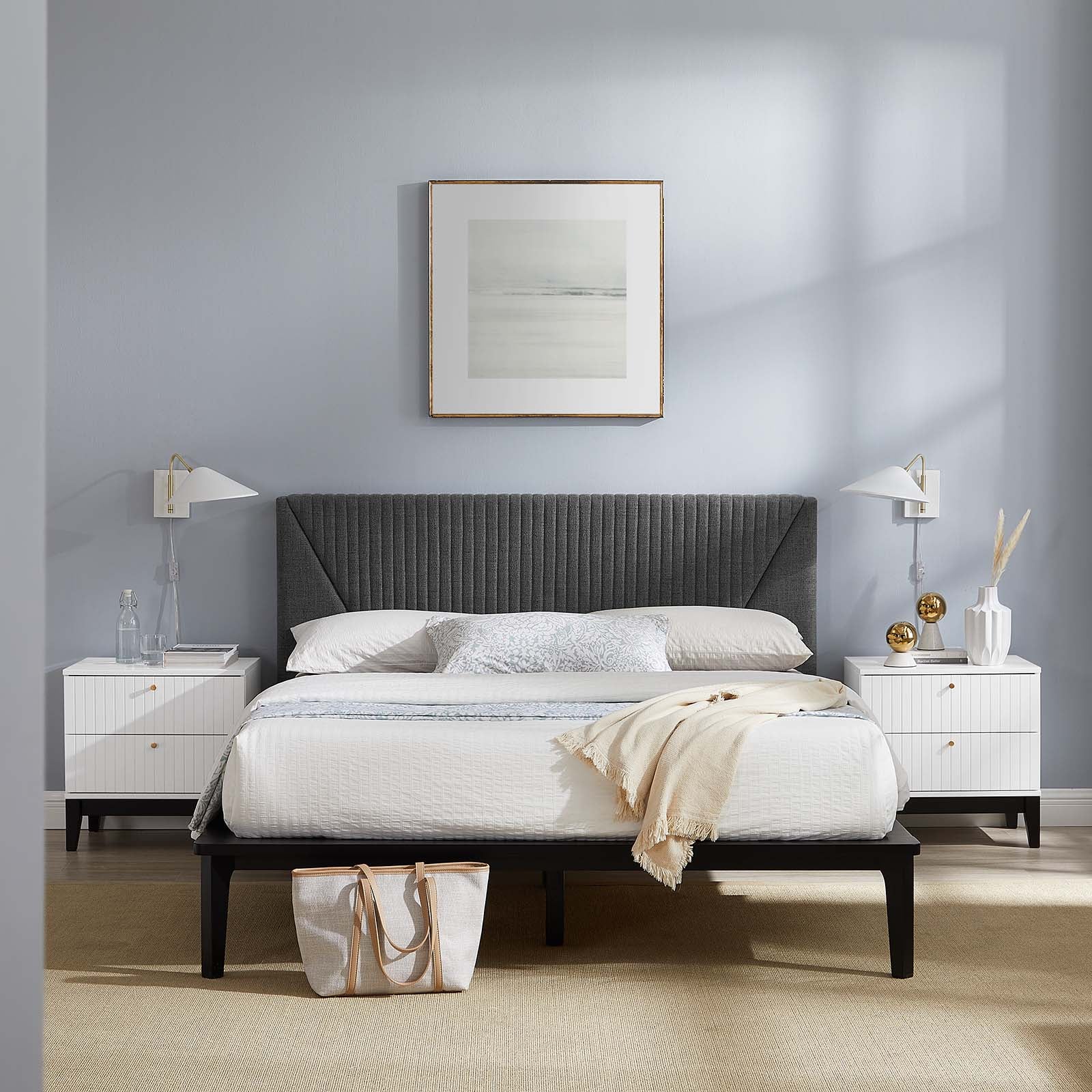 Dakota 3 Piece Upholstered Bedroom Set - East Shore Modern Home Furnishings