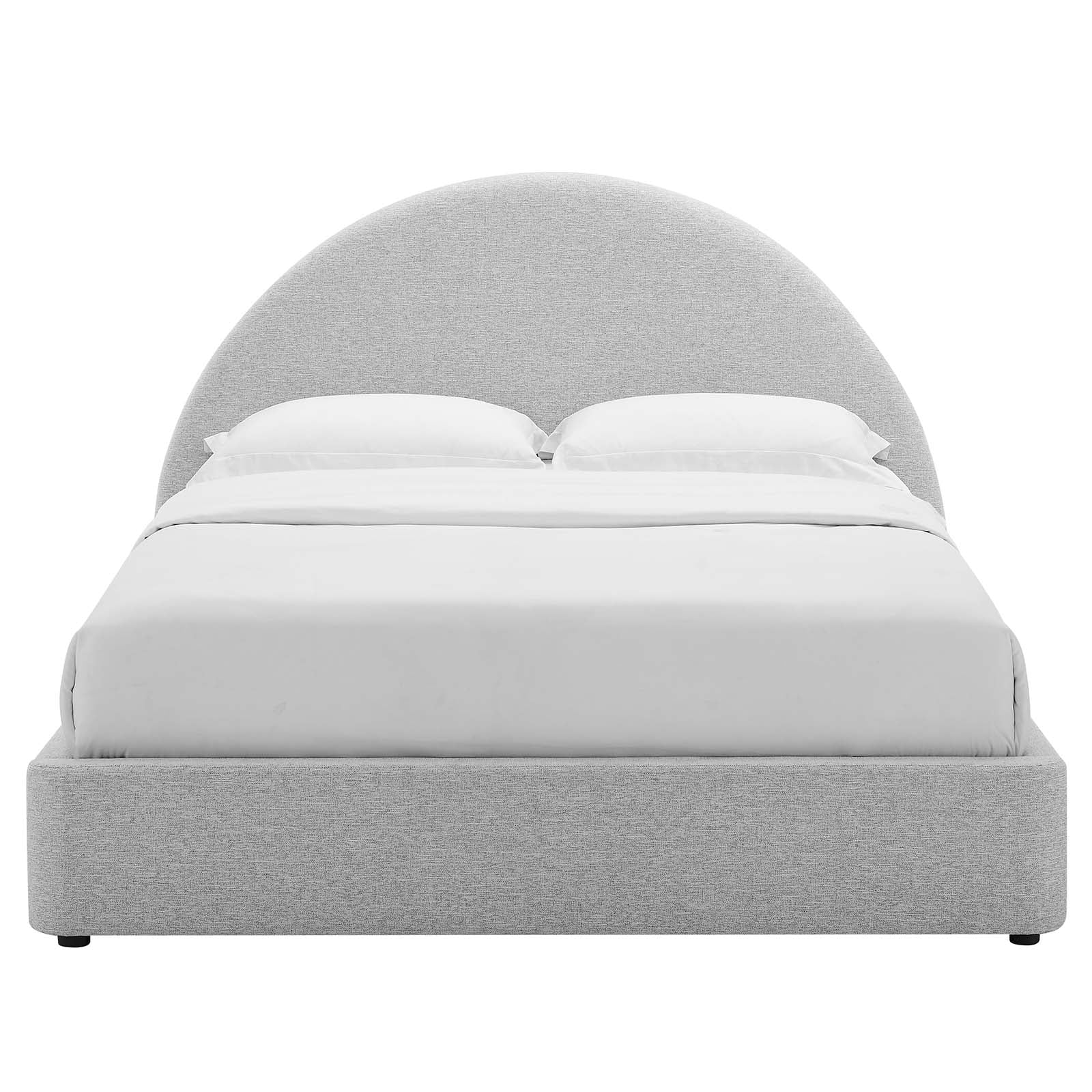 Resort Upholstered Fabric Arched Round Twin Platform Bed - East Shore Modern Home Furnishings