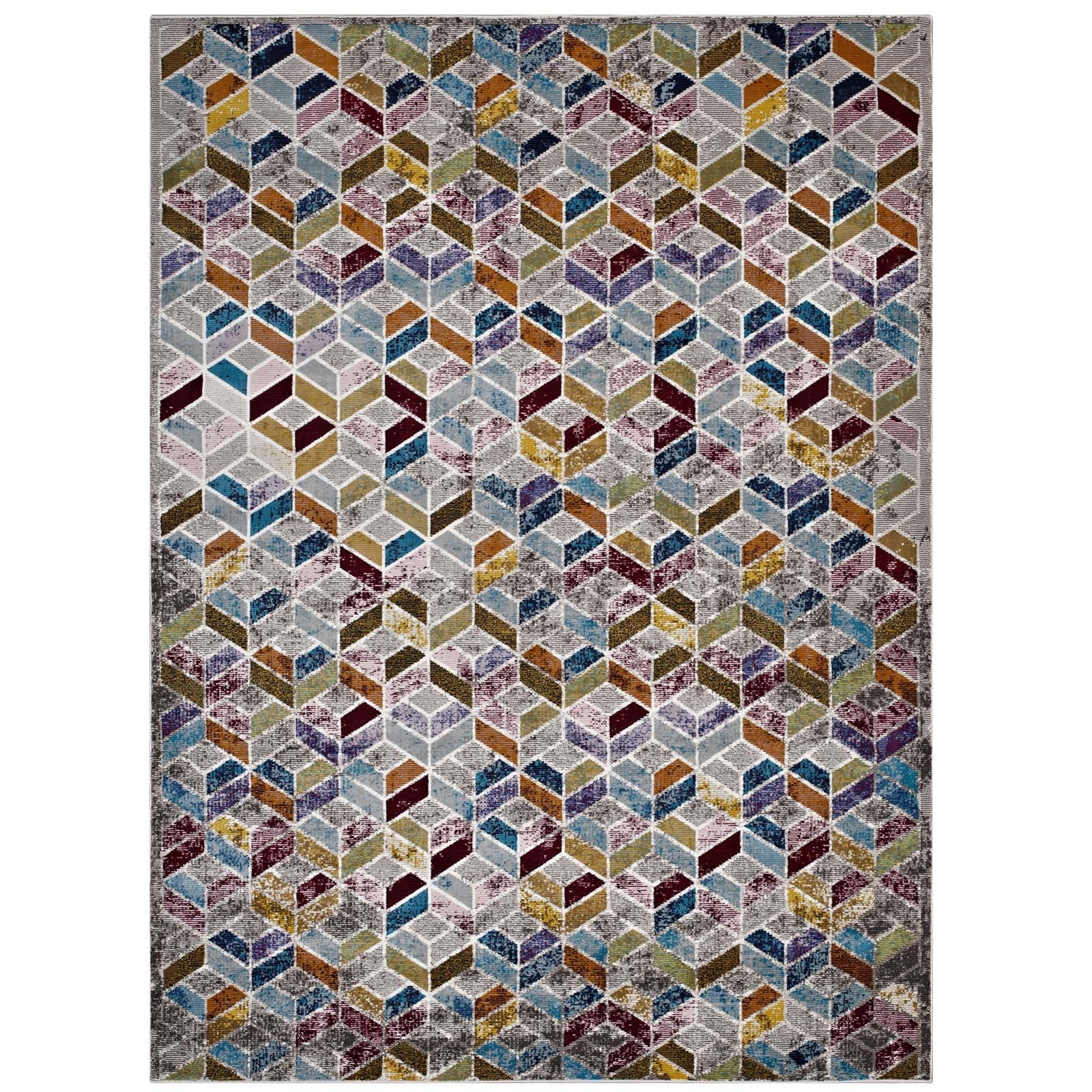 Laleh Geometric Mosaic 4x6 Area Rug - East Shore Modern Home Furnishings