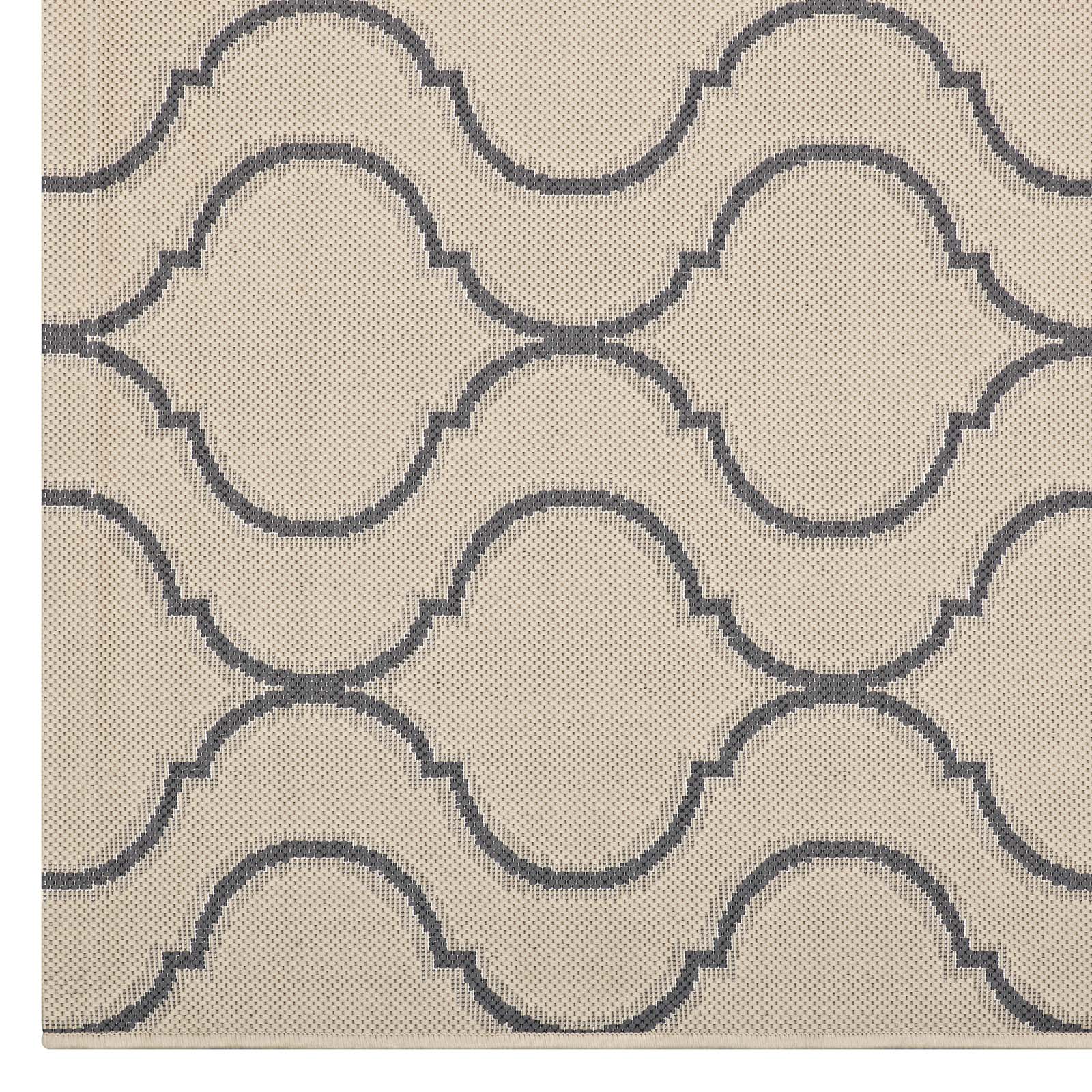 Linza Wave Abstract Trellis Indoor and Outdoor Area Rug - East Shore Modern Home Furnishings