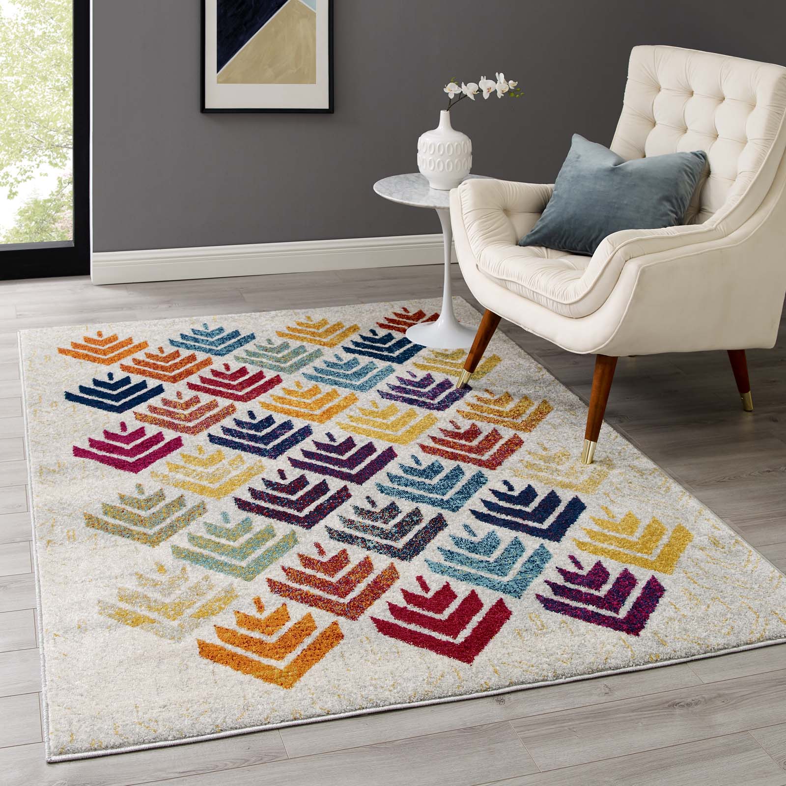 Entourage Florin Abstract Floral Area Rug - East Shore Modern Home Furnishings