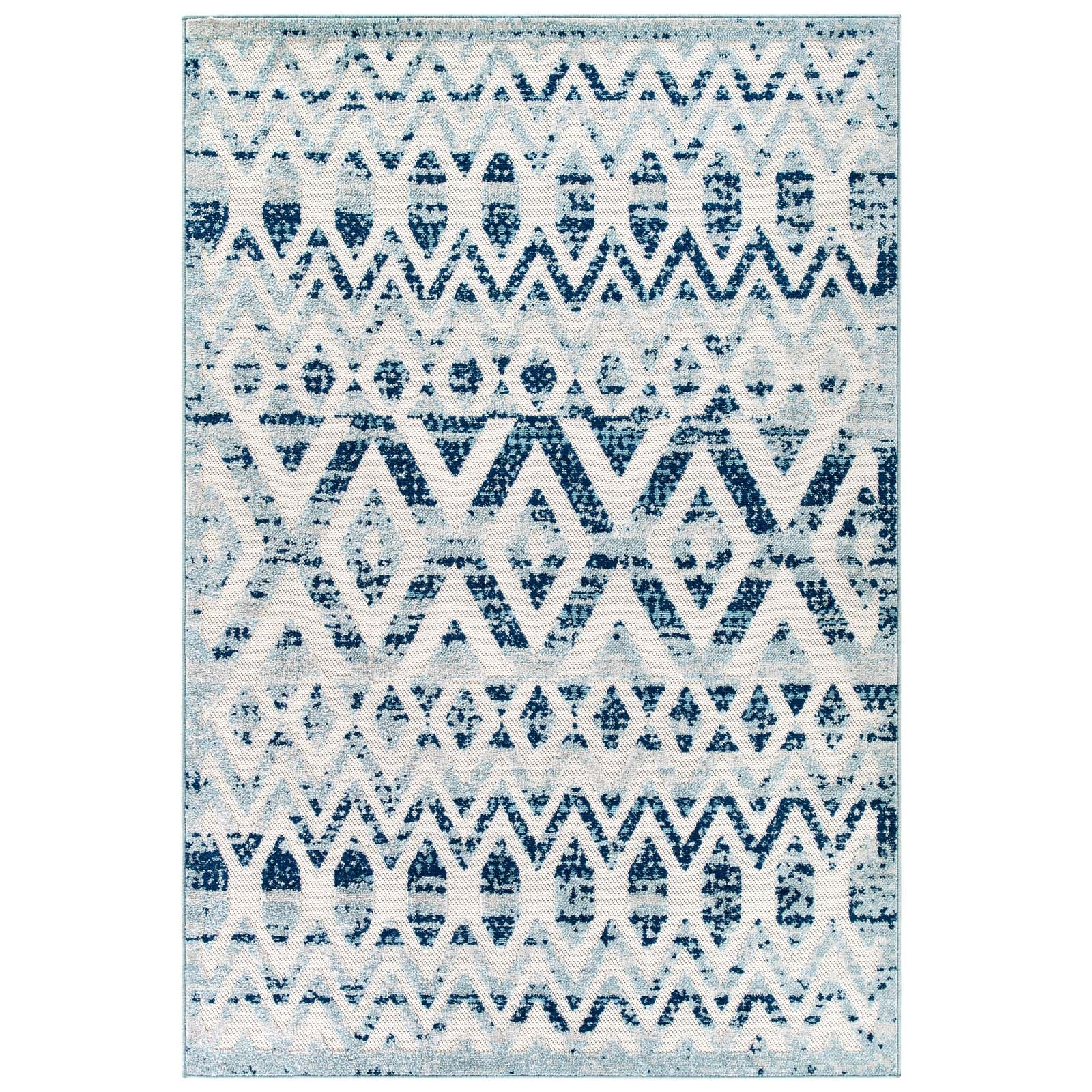 Reflect Tamako Diamond and Chevron Moroccan Trellis 5x8 Indoor / Outdoor Area Rug - East Shore Modern Home Furnishings