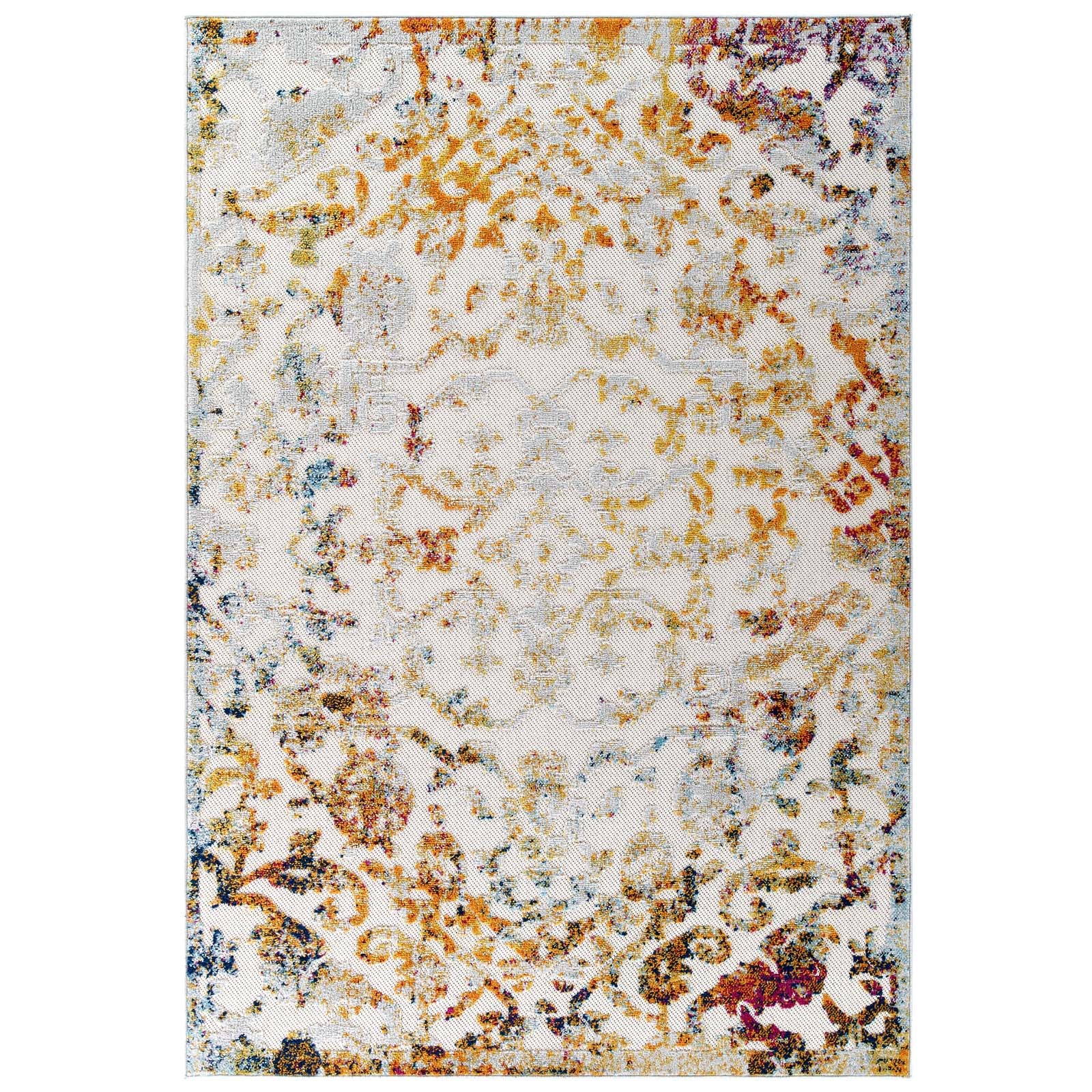 Reflect Primrose Ornate Floral Lattice Indoor/Outdoor Area Rug - East Shore Modern Home Furnishings