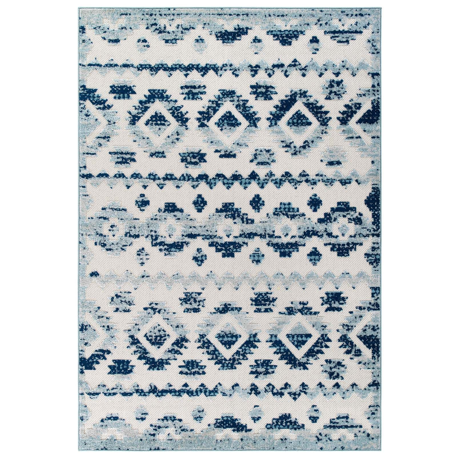 Reflect Takara Abstract Diamond Moroccan Trellis 5x8 Indoor and Outdoor Area Rug - East Shore Modern Home Furnishings