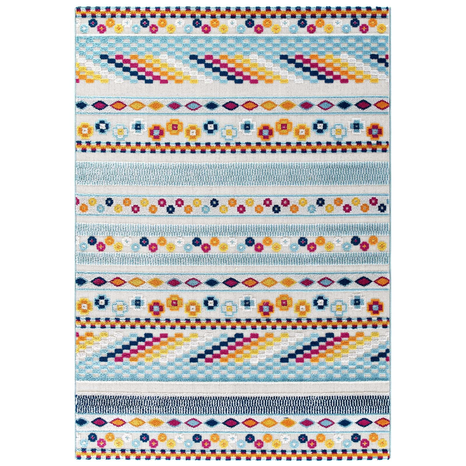 Reflect Cadhla Vintage Abstract Geometric Lattice 8x10 Indoor and Outdoor Area Rug - East Shore Modern Home Furnishings