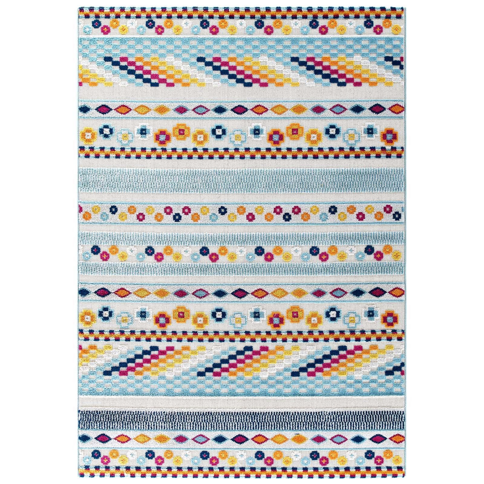 Reflect Cadhla Vintage Abstract Geometric Lattice 8x10 Indoor and Outdoor Area Rug - East Shore Modern Home Furnishings