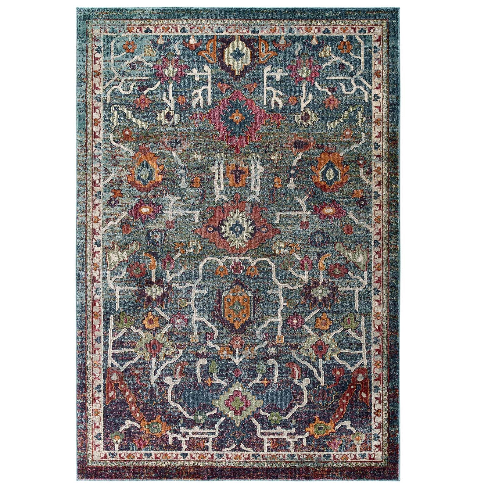 Tribute Every Distressed Vintage Floral Area Rug - East Shore Modern Home Furnishings