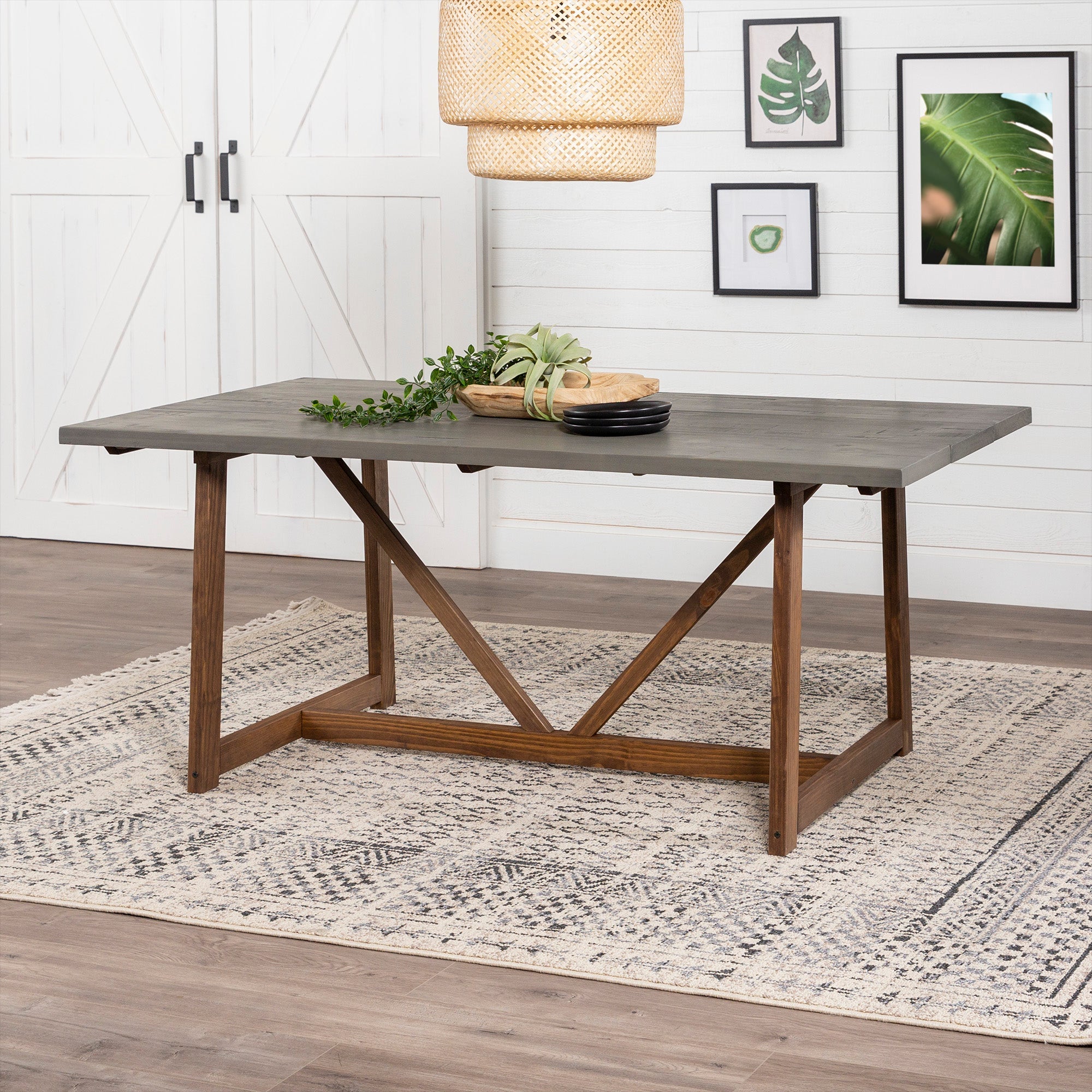 Brennan 72" Solid Wood Trestle Dining Table - East Shore Modern Home Furnishings