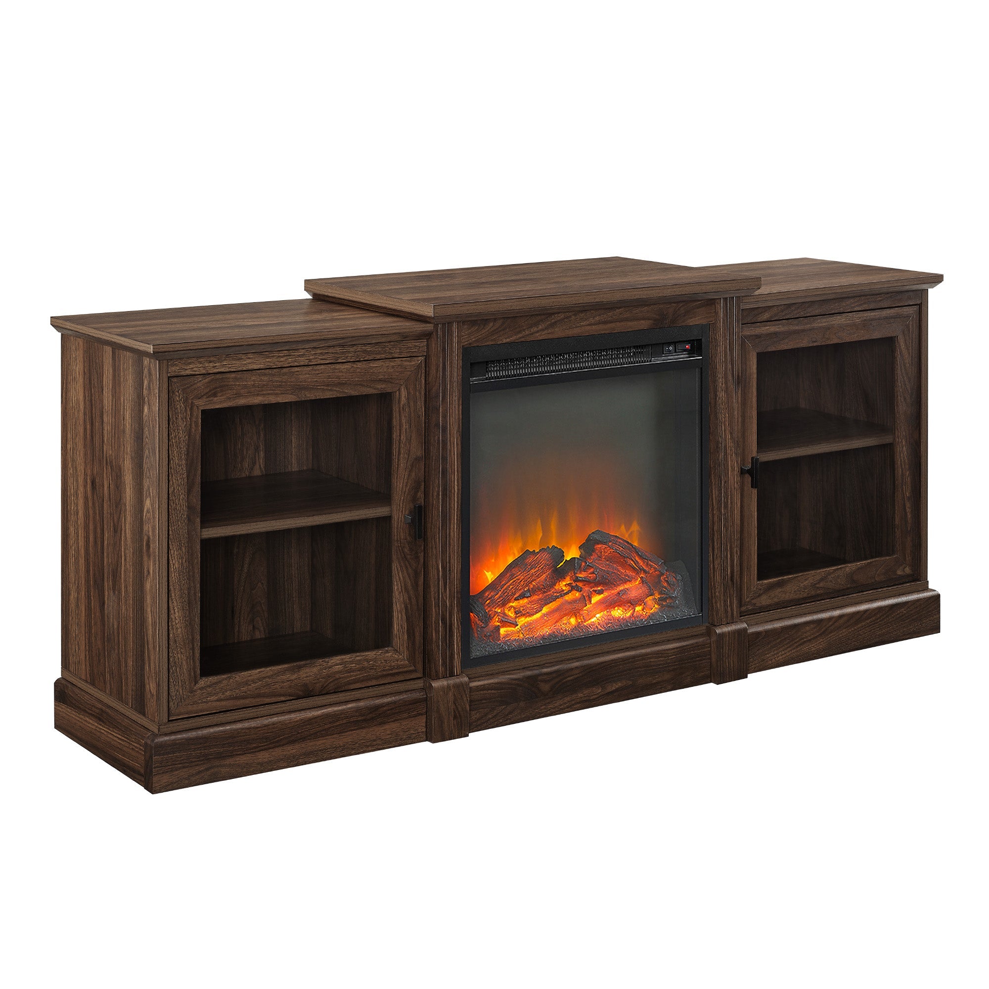 60" Classic Tiered Top Fireplace TV Console - East Shore Modern Home Furnishings