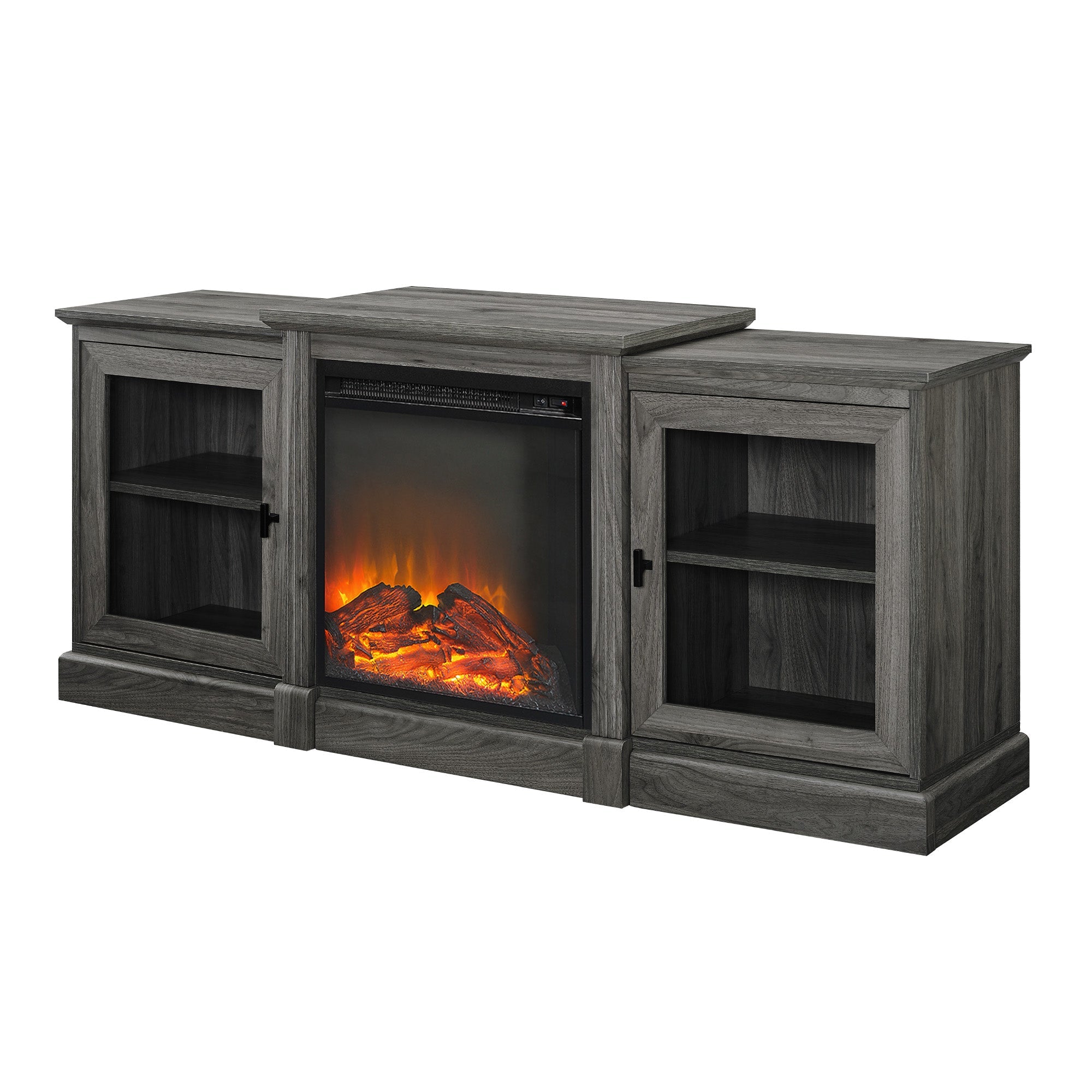 60" Classic Tiered Top Fireplace TV Console - East Shore Modern Home Furnishings