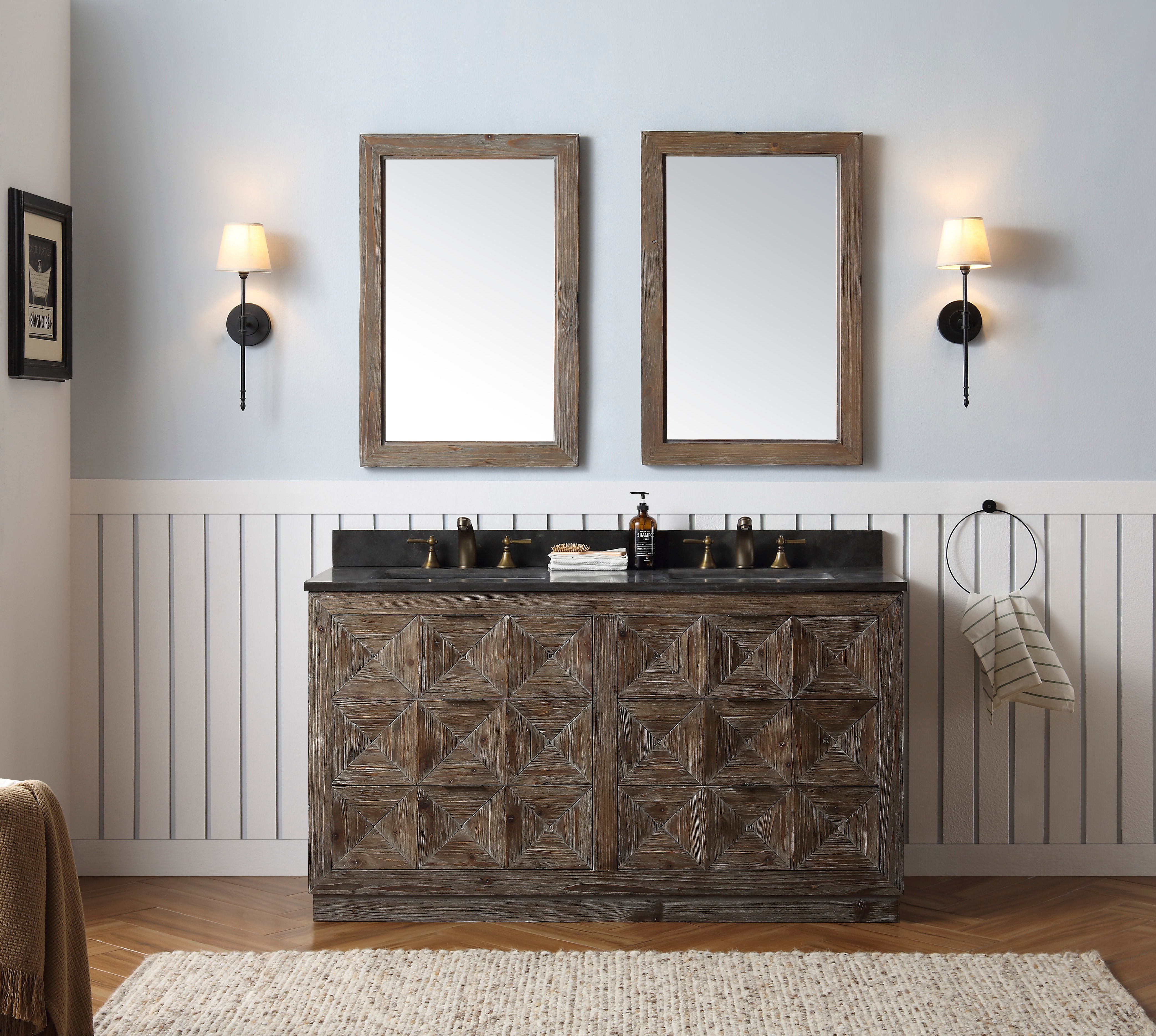 Bagwell 60" Double Bathroom Vanity Set - East Shore Modern Home Furnishings