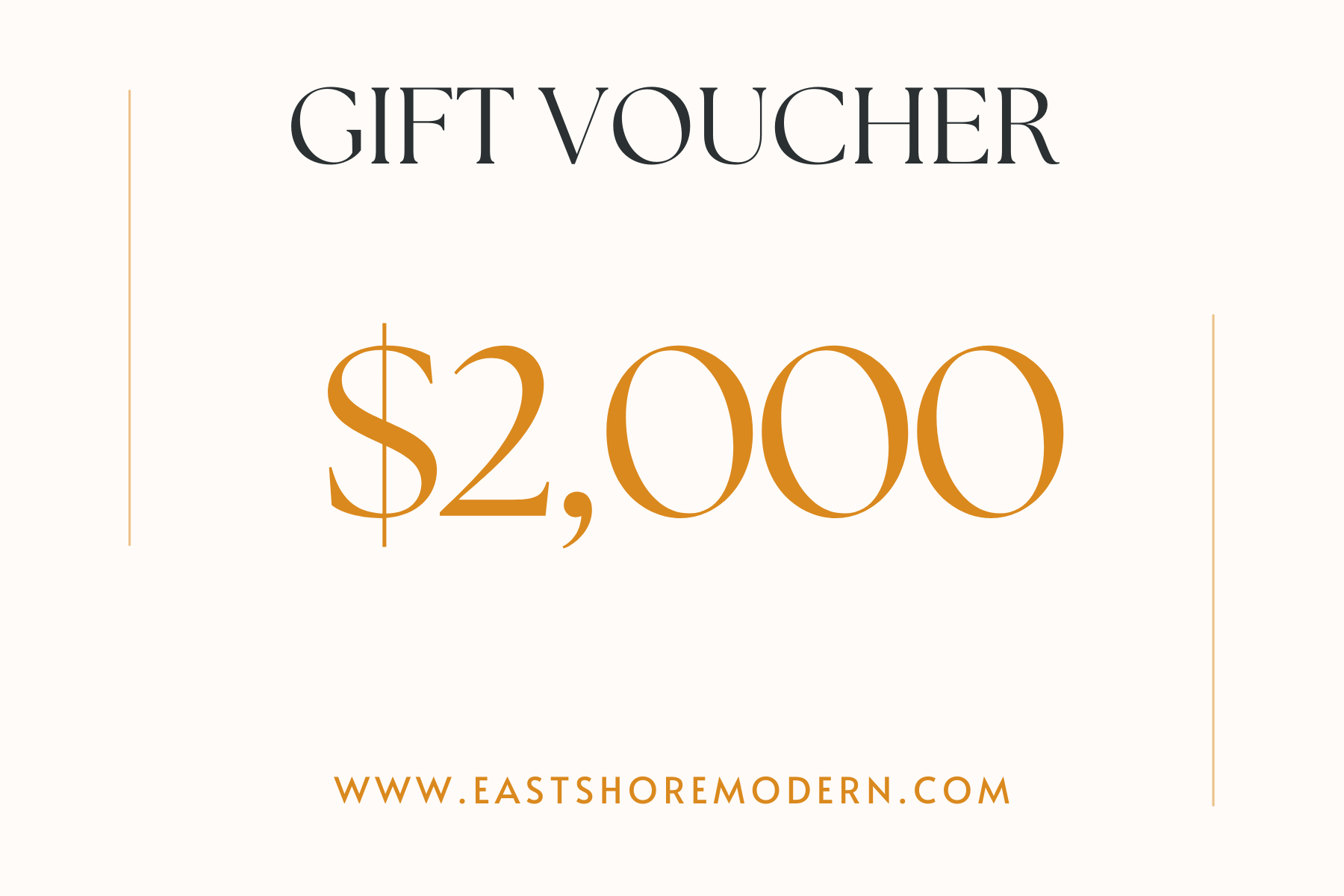 East Shore Modern Gift Vouchers