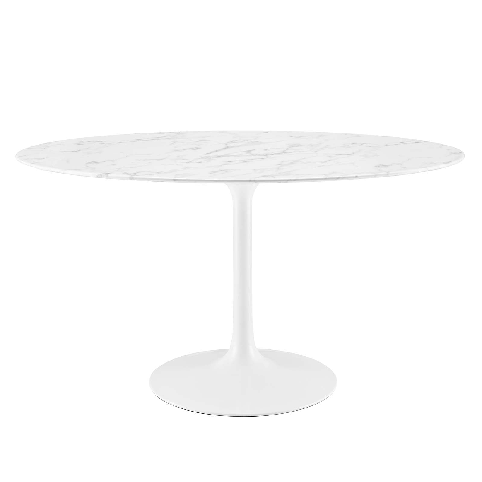 Lippa 54" Oval Artificial Marble Dining Table - East Shore Modern Home Furnishings