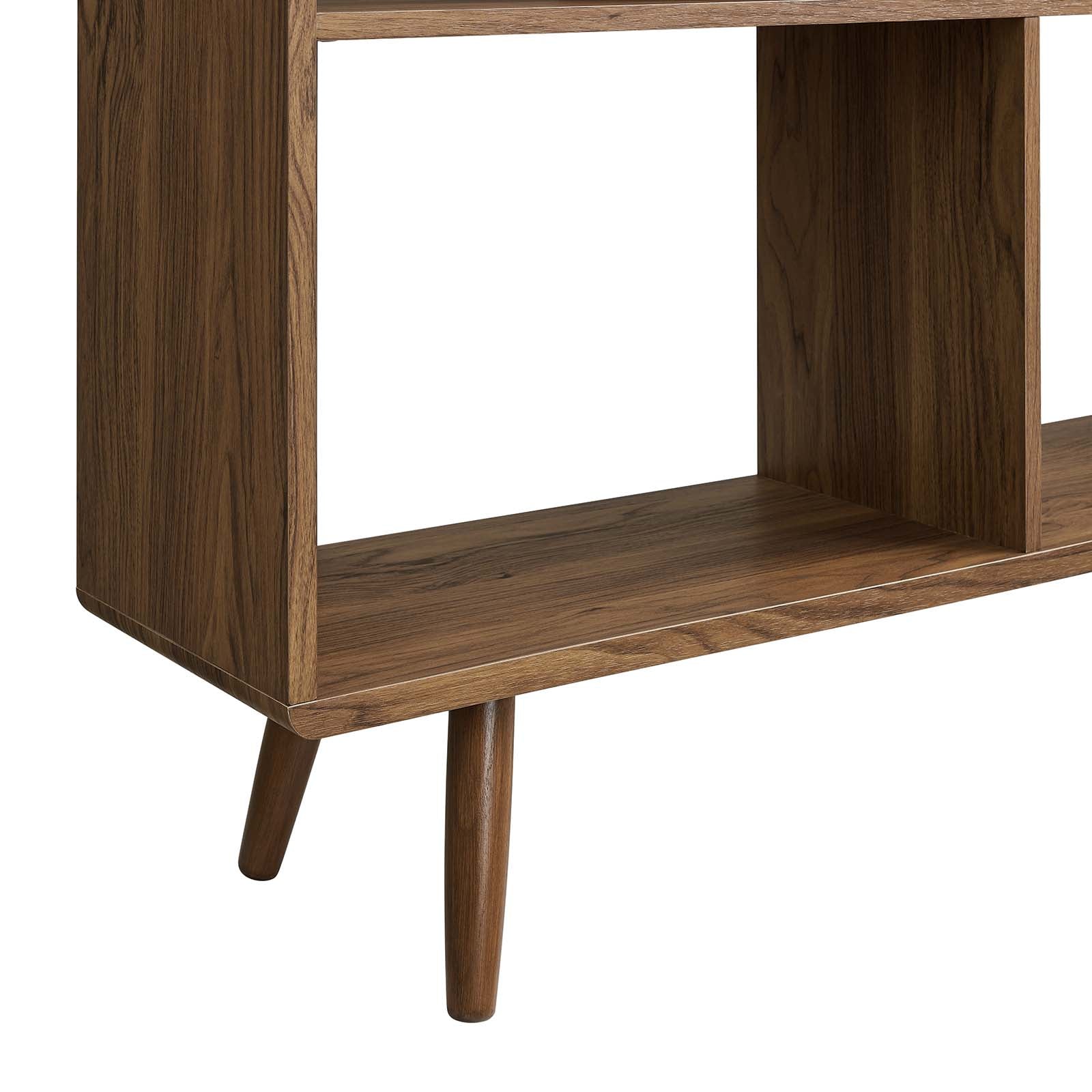 Transmit 7 Shelf Wood Grain Bookcase - East Shore Modern Home Furnishings