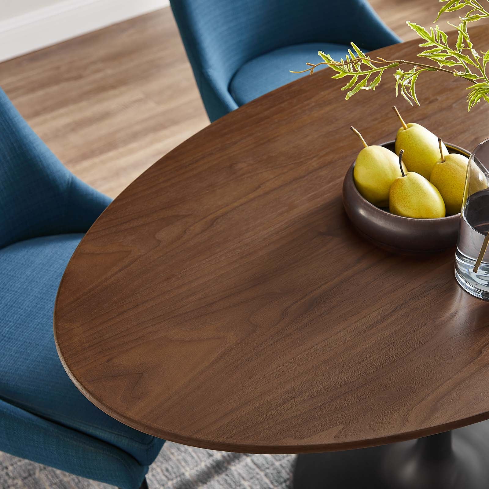 Lippa 48" Oval Walnut Dining Table