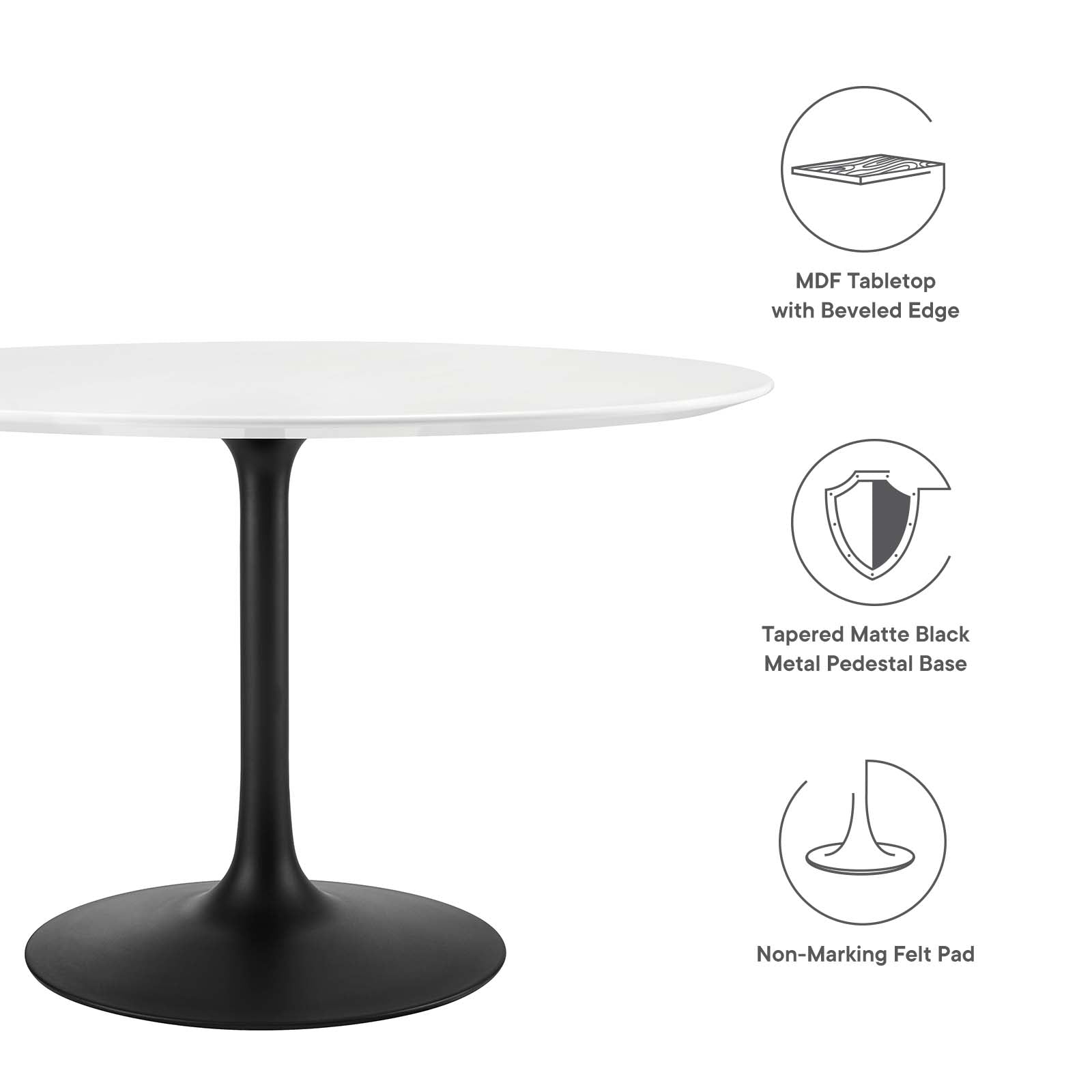 Lippa 47" Round Wood Dining Table - East Shore Modern Home Furnishings