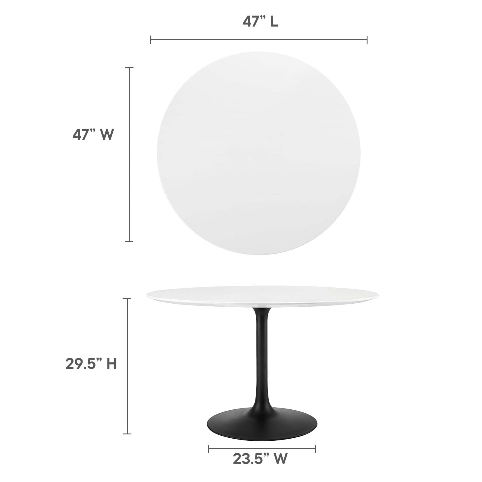 Lippa 47" Round Wood Dining Table - East Shore Modern Home Furnishings