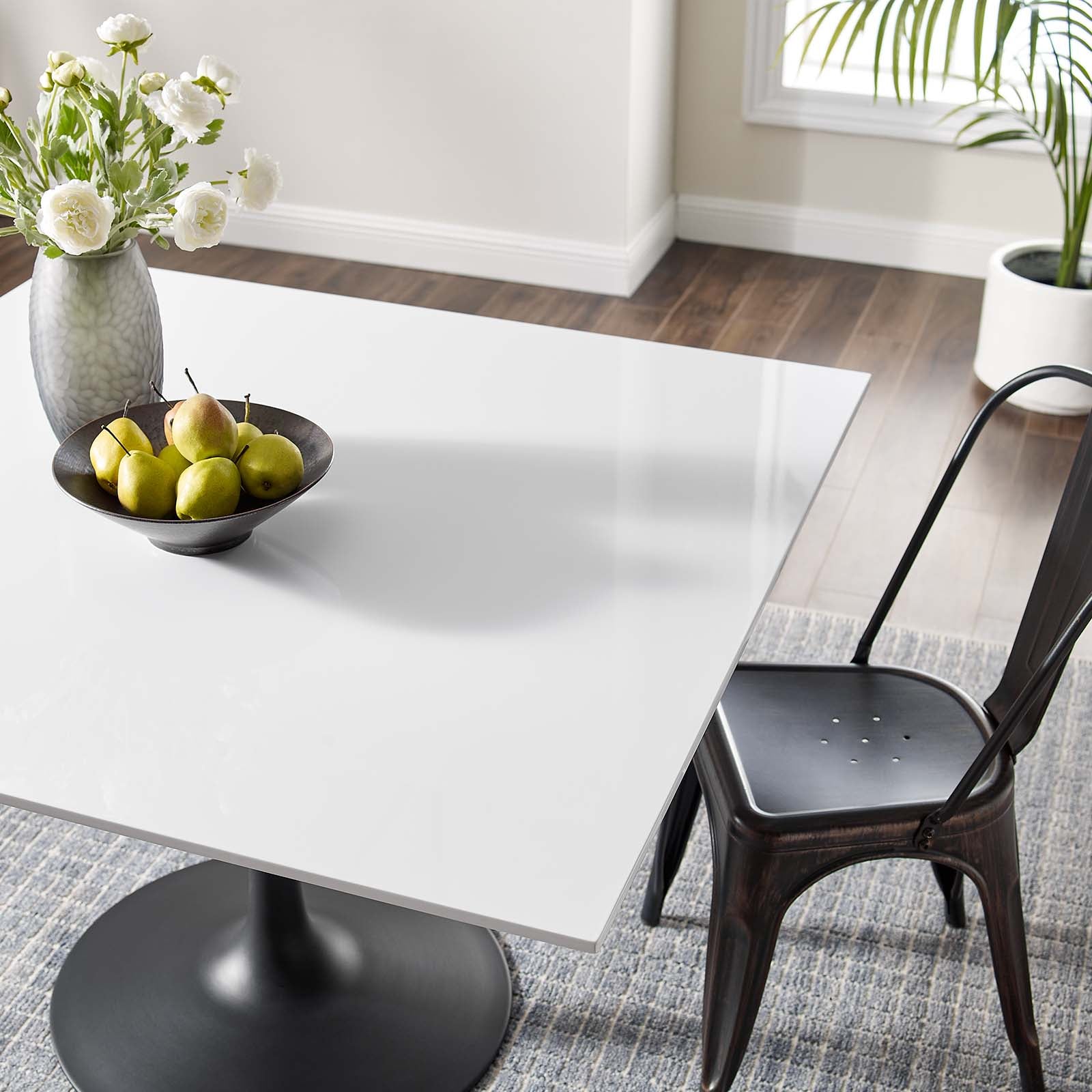 Lippa 47" Square Wood Top Dining Table - East Shore Modern Home Furnishings
