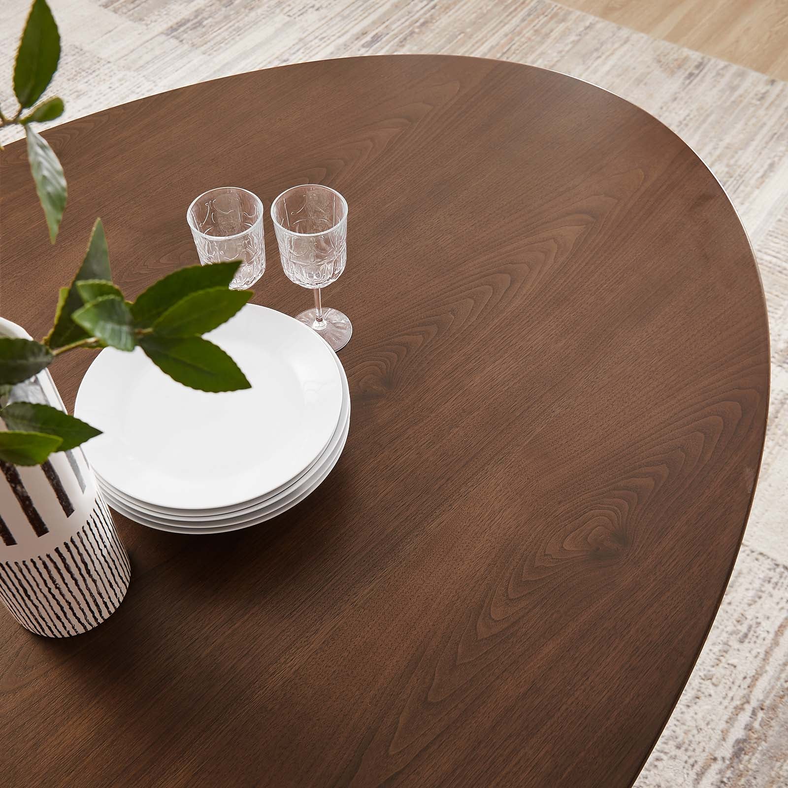 Lippa 78" Oval Wood Dining Table - East Shore Modern Home Furnishings