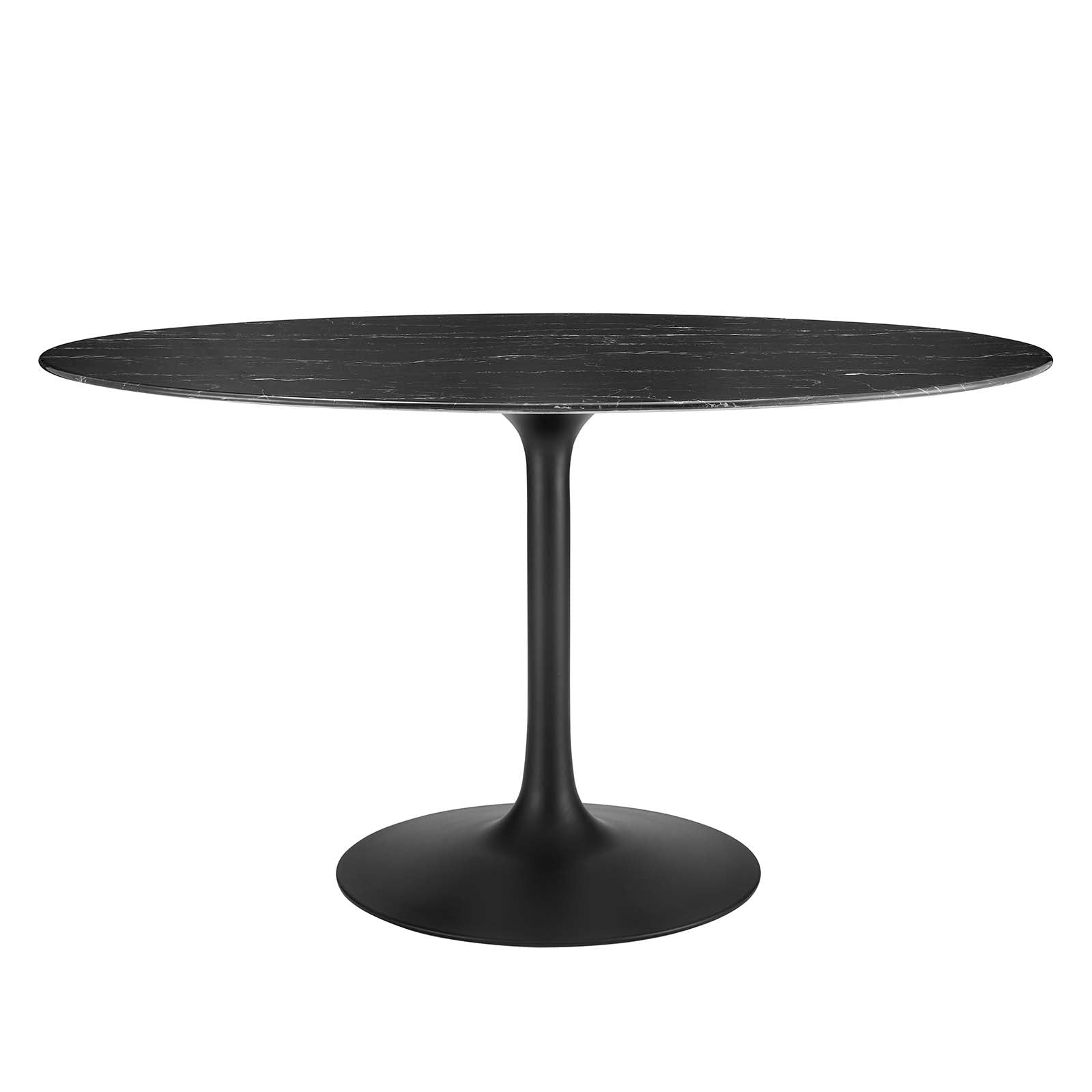 Lippa 54" Artificial Marble Oval Dining Table