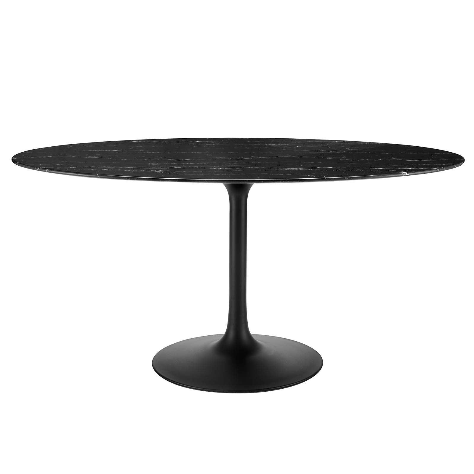 Lippa 60" Artificial Marble Oval Dining Table - East Shore Modern Home Furnishings