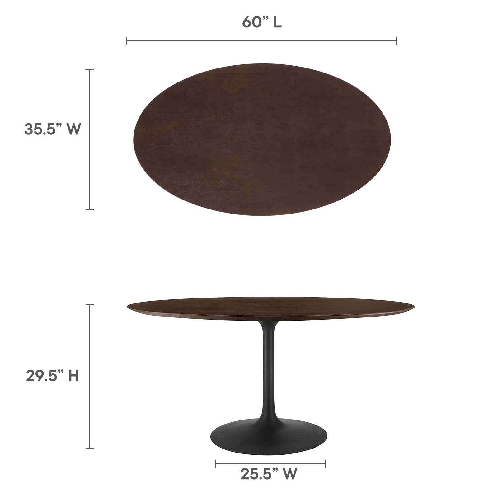 Lippa 60" Wood Oval Dining Table - East Shore Modern Home Furnishings