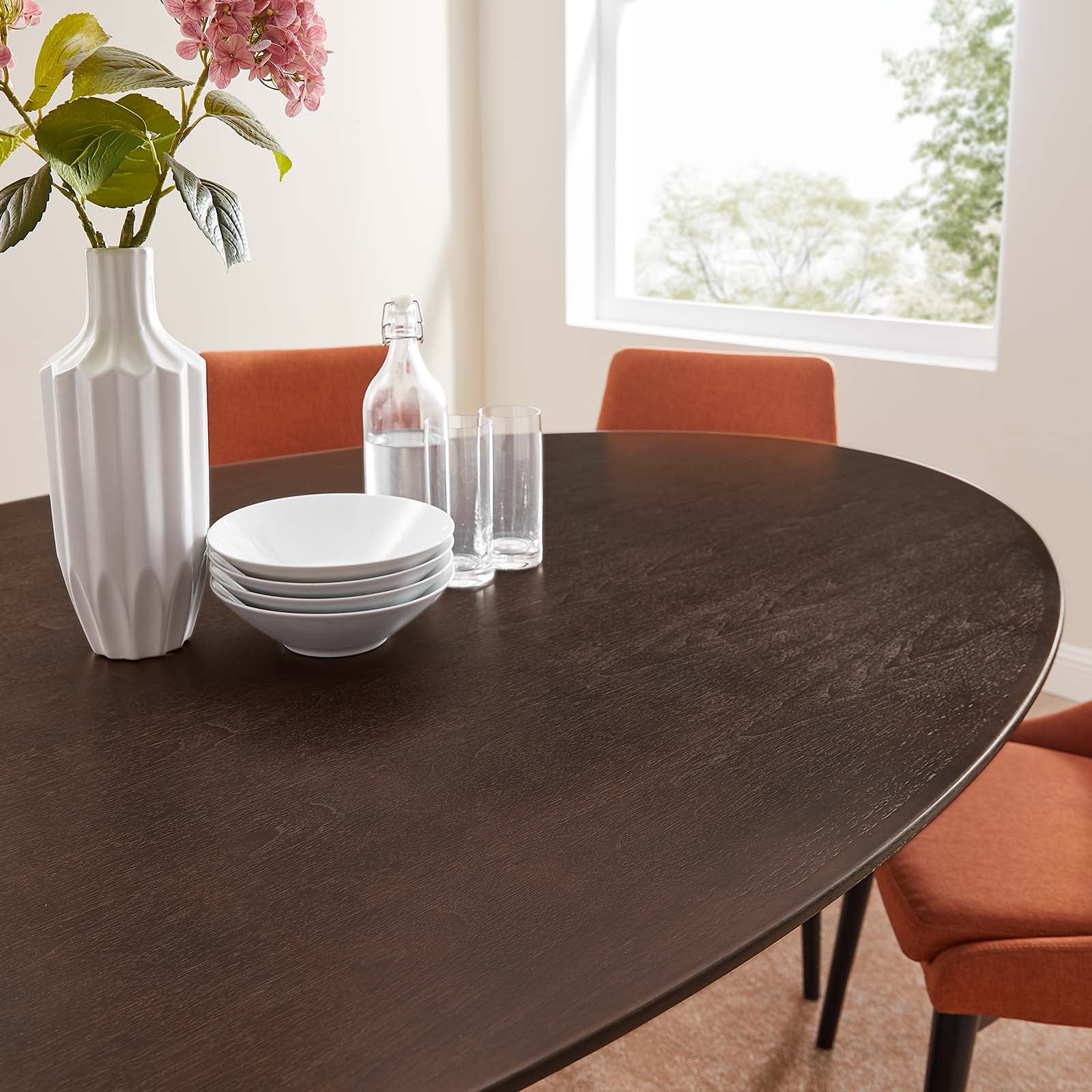 Lippa 78" Wood Oval Dining Table