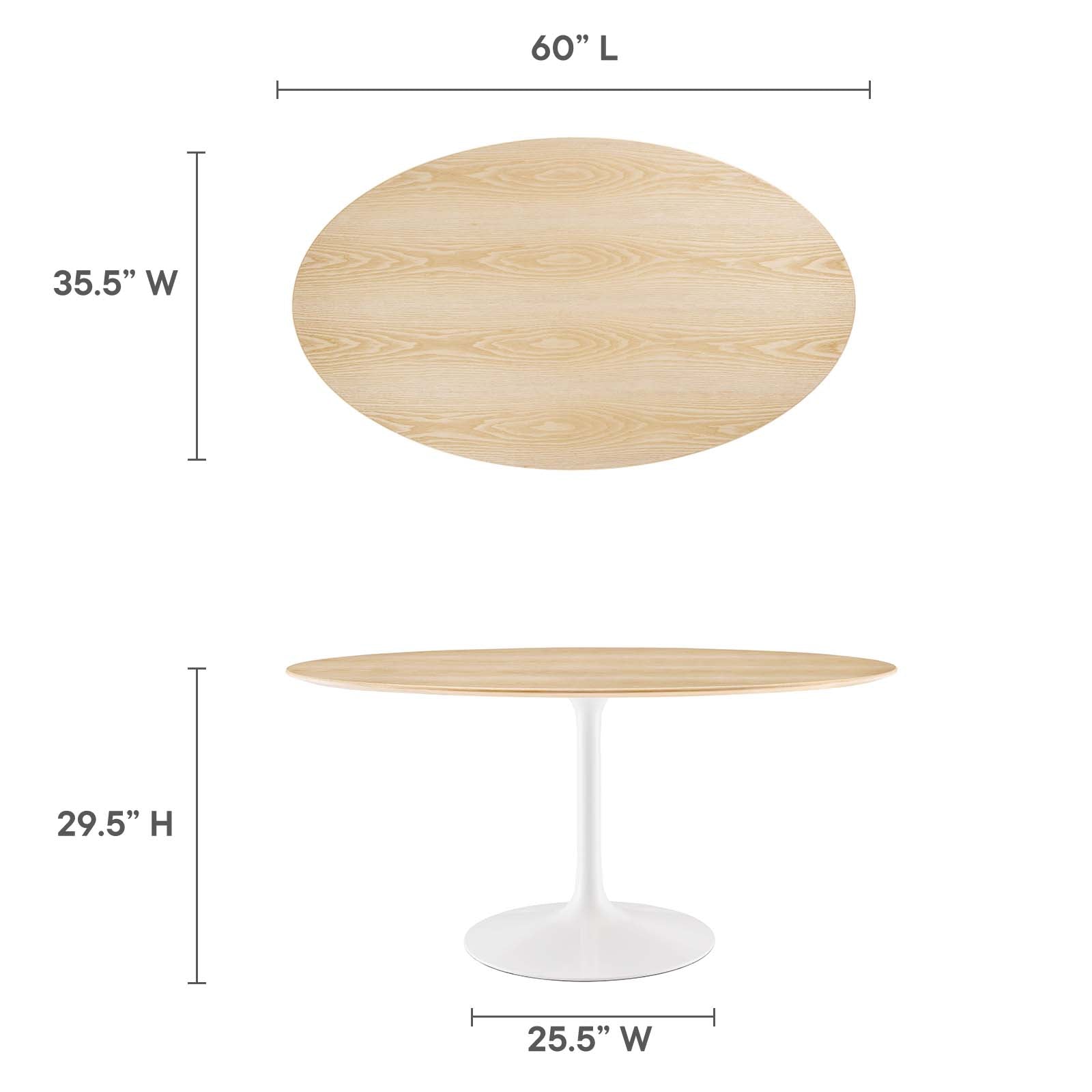 Lippa 60" Oval Dining Table