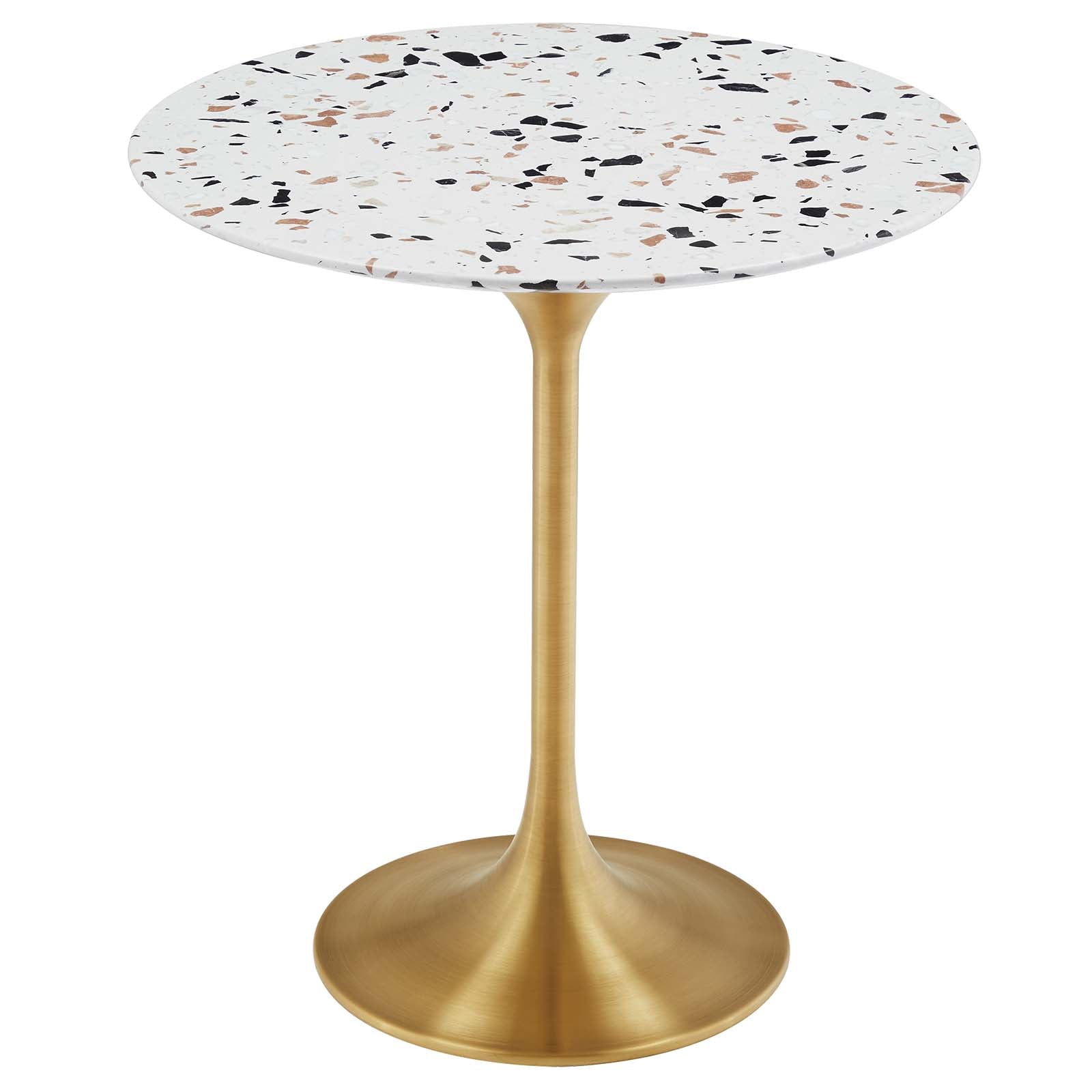 Lippa 20" Round Terrazzo Side Table - East Shore Modern Home Furnishings