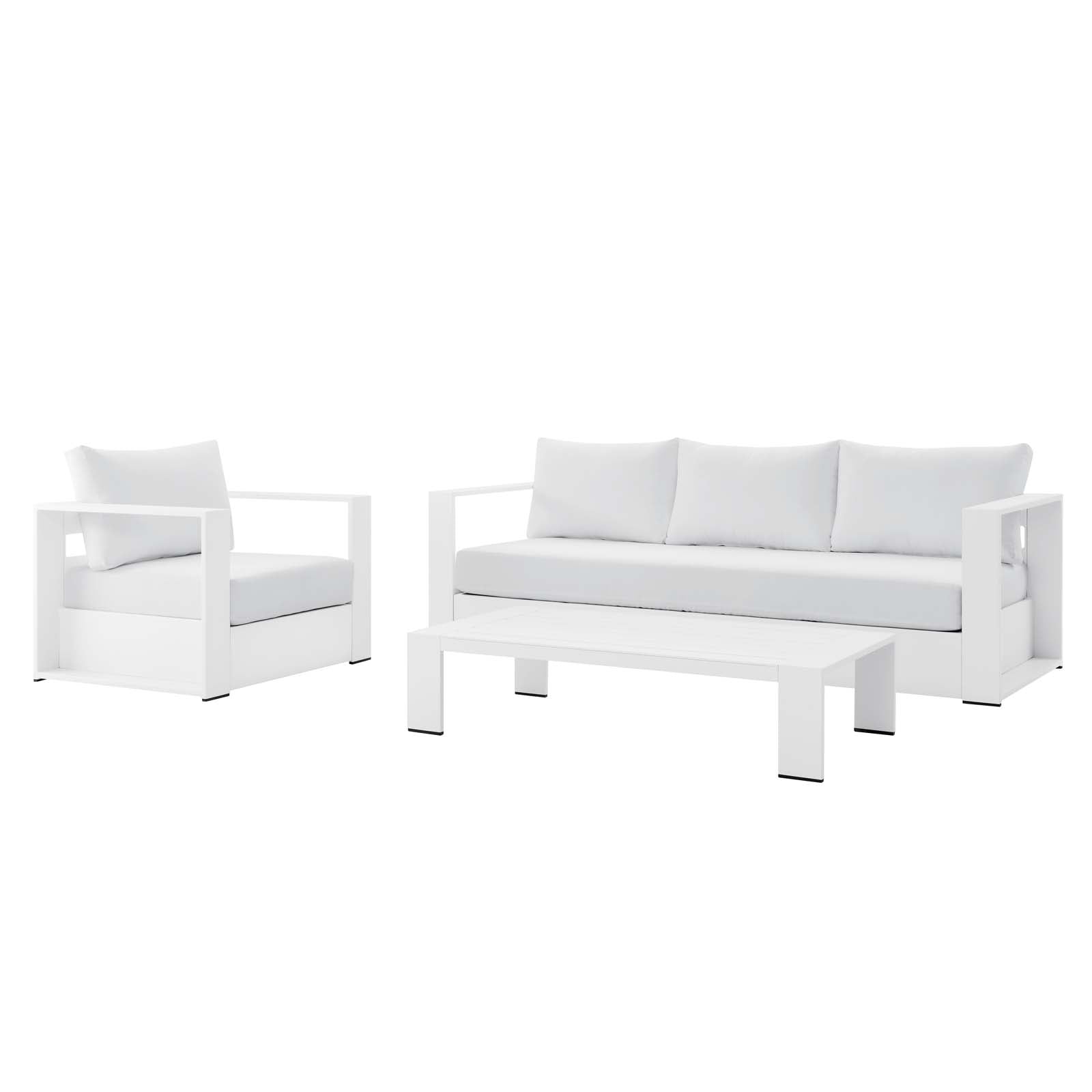 Tahoe Outdoor Patio Powder-Coated Aluminum 3-Piece Set - East Shore Modern Home Furnishings