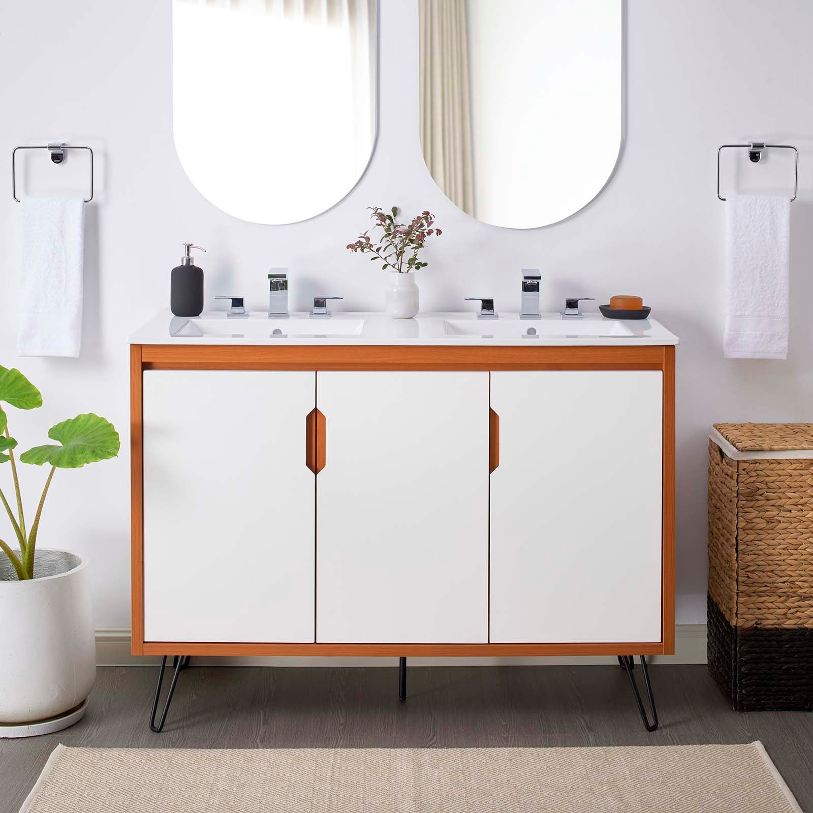 Energize 48" Double Sink Bathroom Vanity - East Shore Modern Home Furnishings