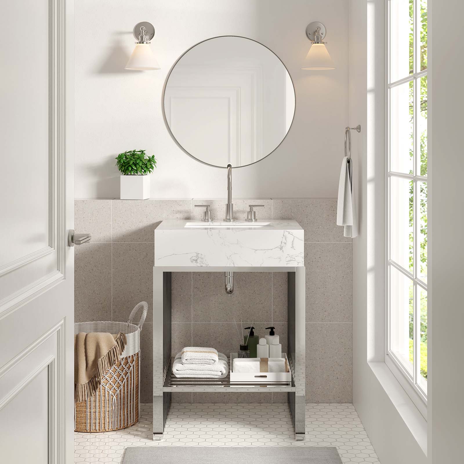 Gridiron 24" Bathroom Vanity - East Shore Modern Home Furnishings