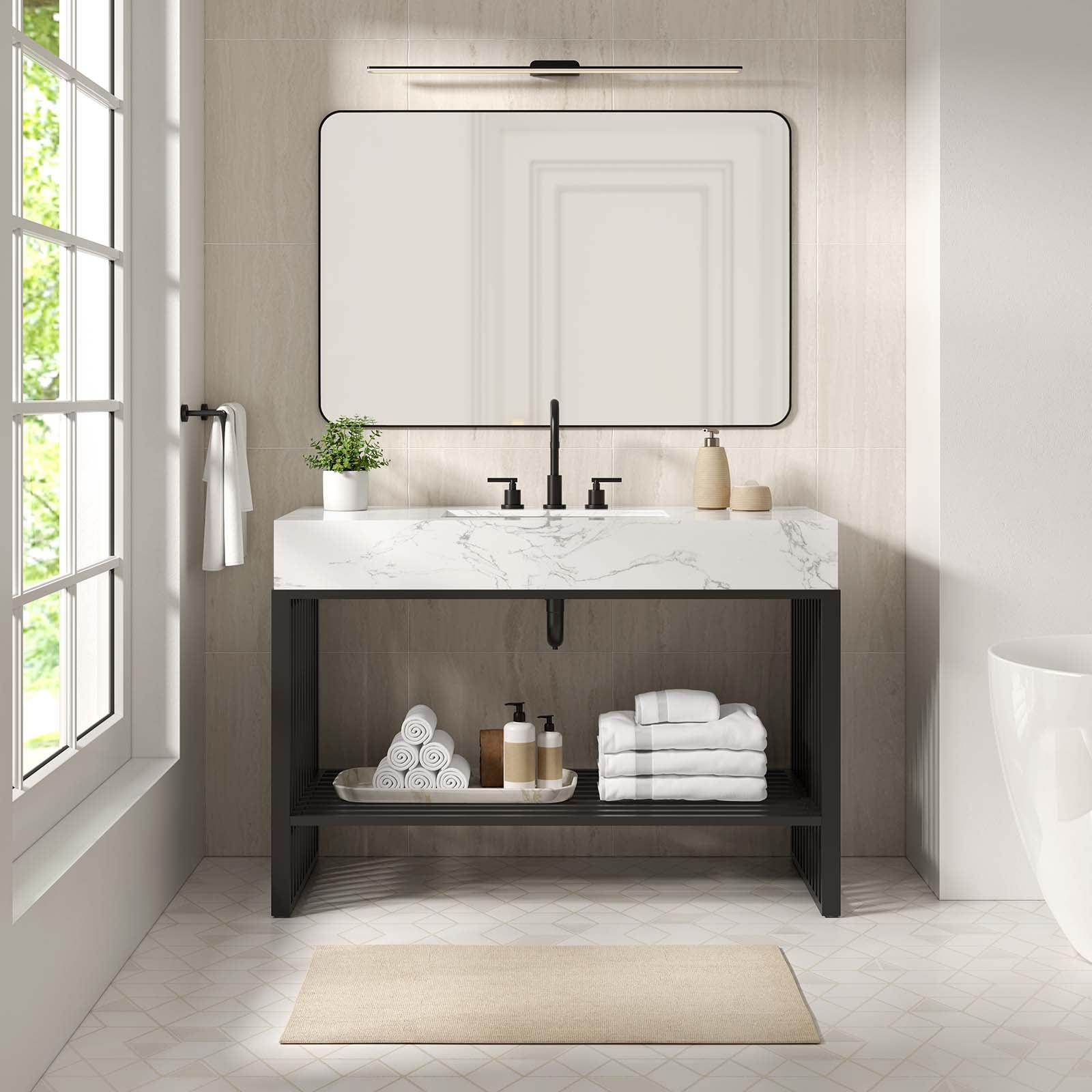 Gridiron 48" Bathroom Vanity - East Shore Modern Home Furnishings