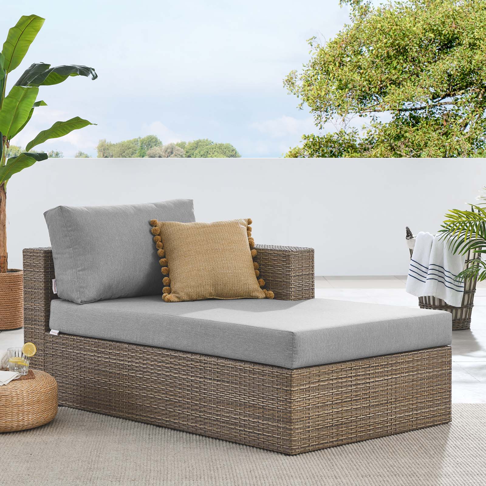 Convene Outdoor Patio Outdoor Patio Right-Arm Chaise - East Shore Modern Home Furnishings
