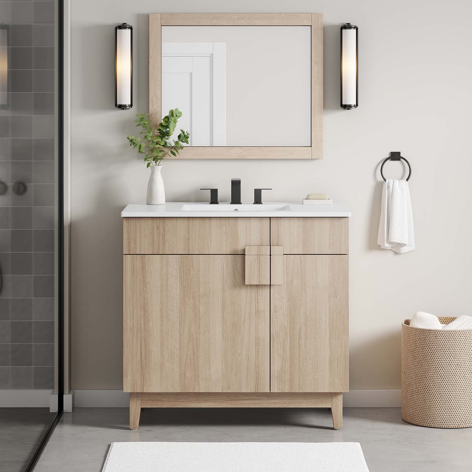 Miles 36” Bathroom Vanity Cabinet (Sink Basin Not Included) - East Shore Modern Home Furnishings